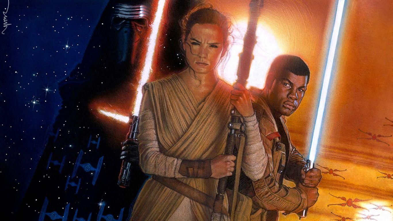 Star Wars Episode VII The Force Awakens (Rey and Finn) Fan Art