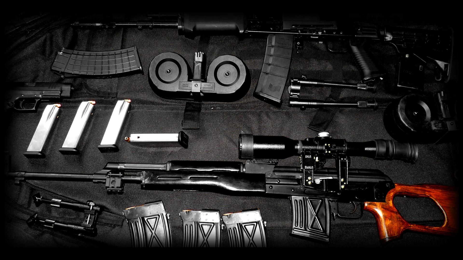 Dragunov Sniper Rifle With Accessories HD Wallpaper. HD Latest