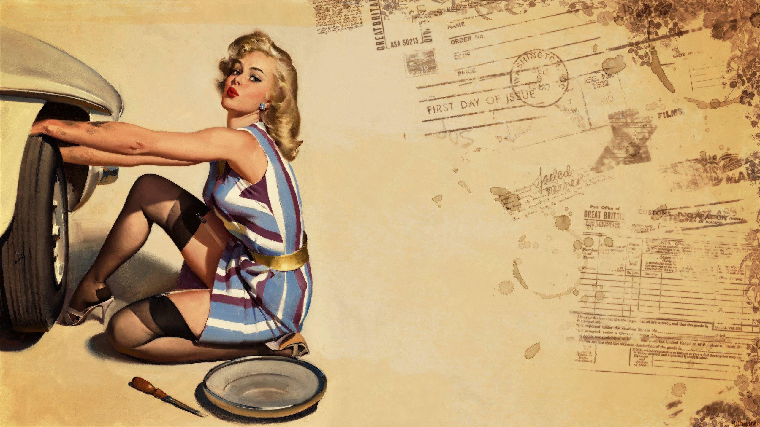 Vintage Pin Up Hd Wallpapers Wallpaper Cave 