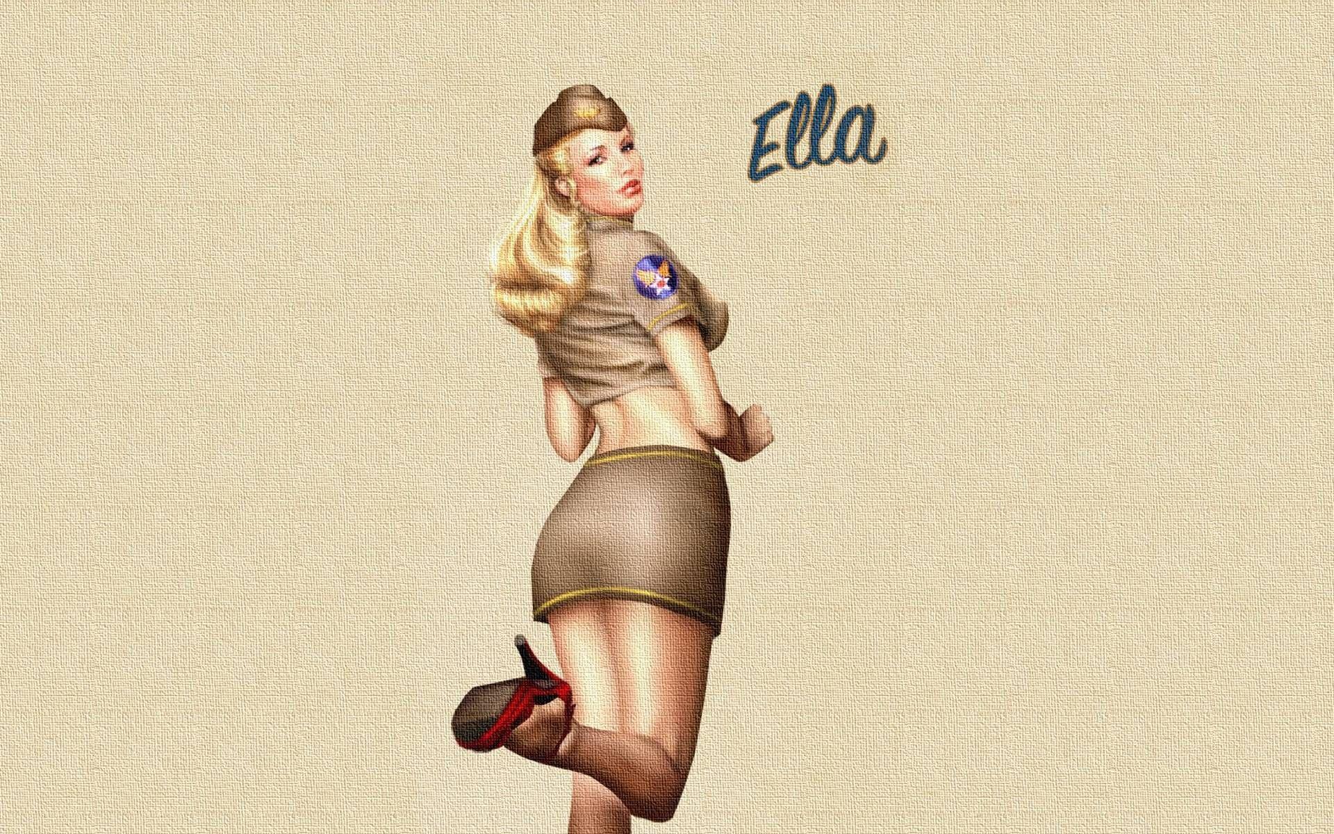 Tattooed Pin Up Girl Wallpaper. Army Pinup Wallpaper 1920×1200