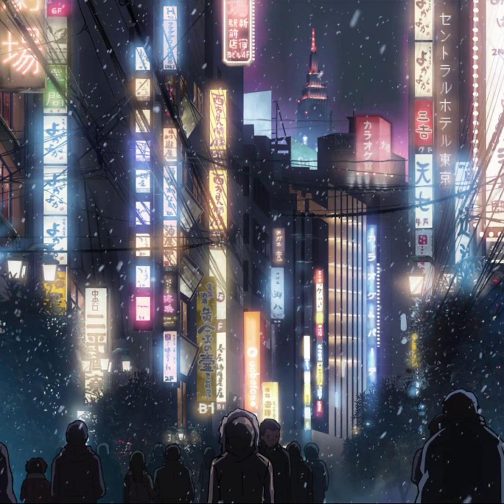 Anime Japan Cityscape iPad Air wallpaper. Art. iPad