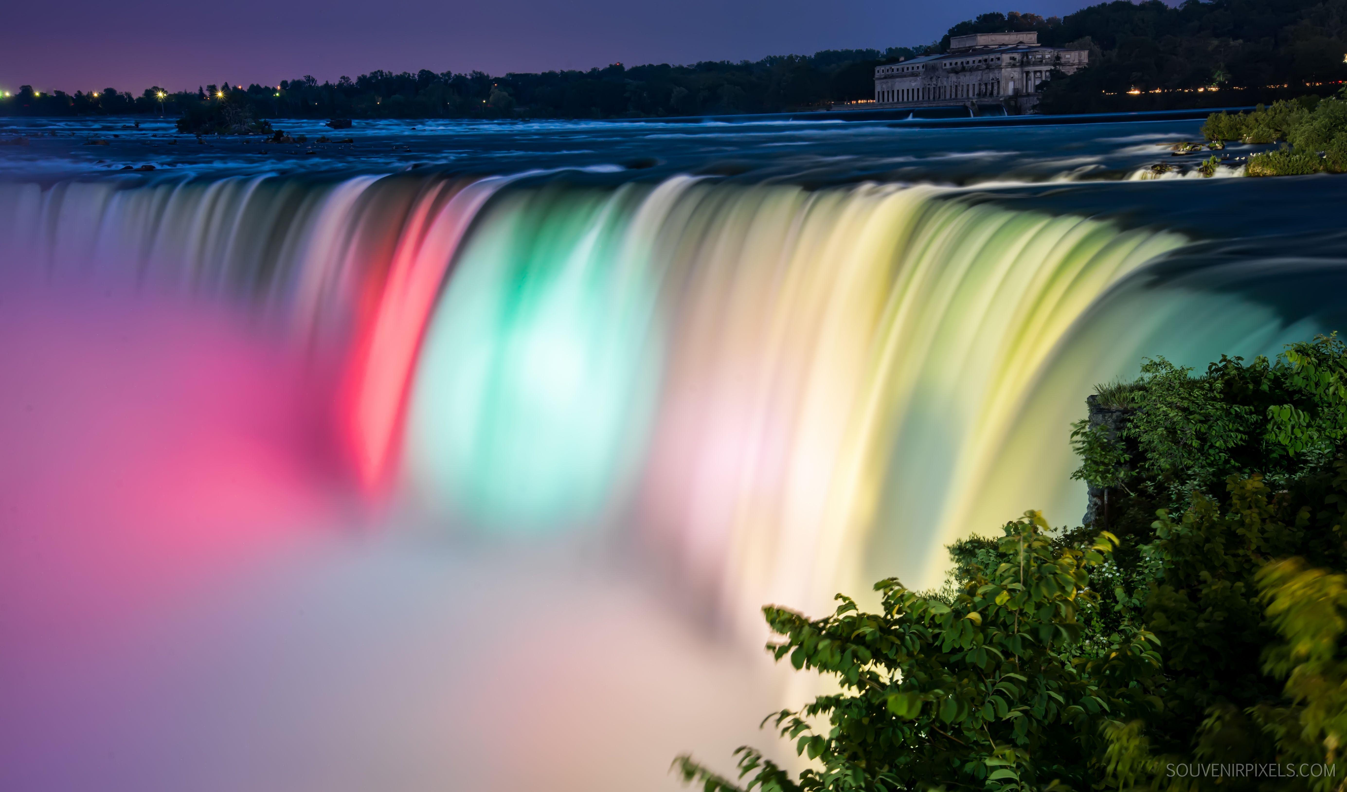 Wallpaper Niagara Falls, Colorful, Vibrant, Canada, 5K, World
