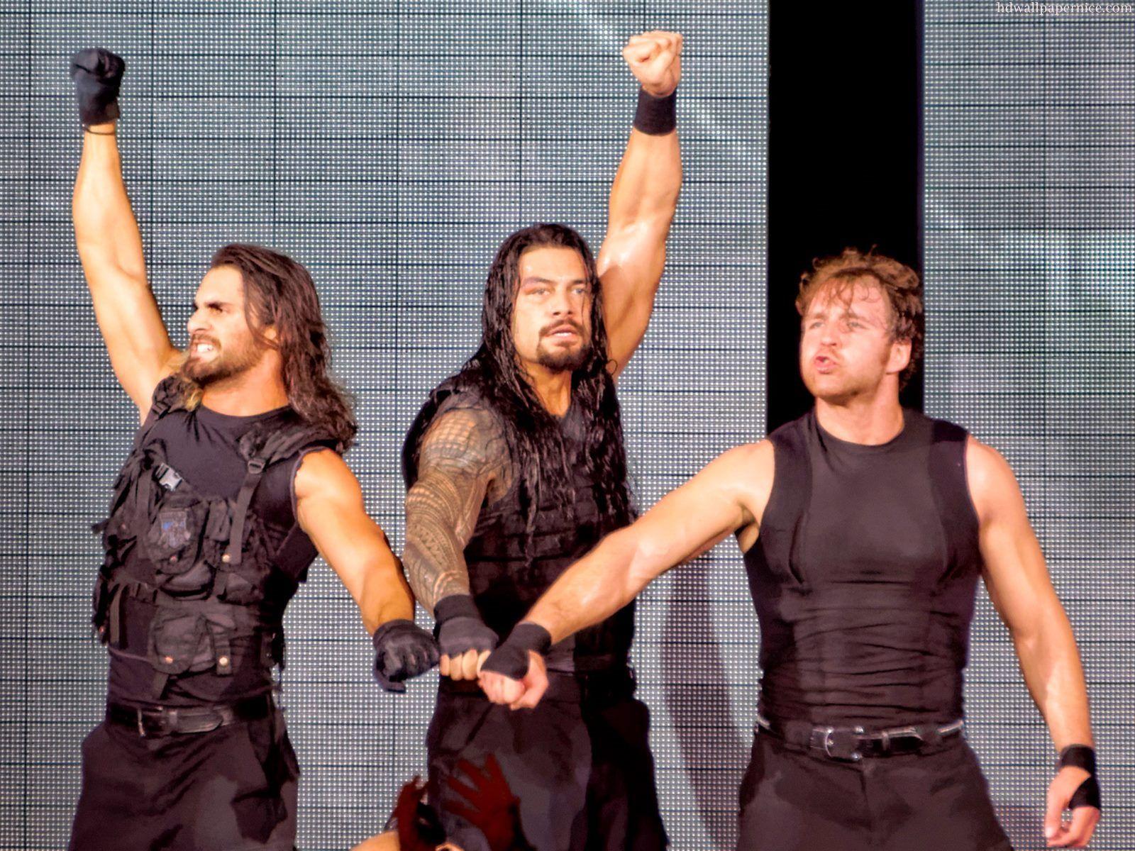 Dean Ambrose With Seth Rollins And Roman Reigns HD Wallpaper
