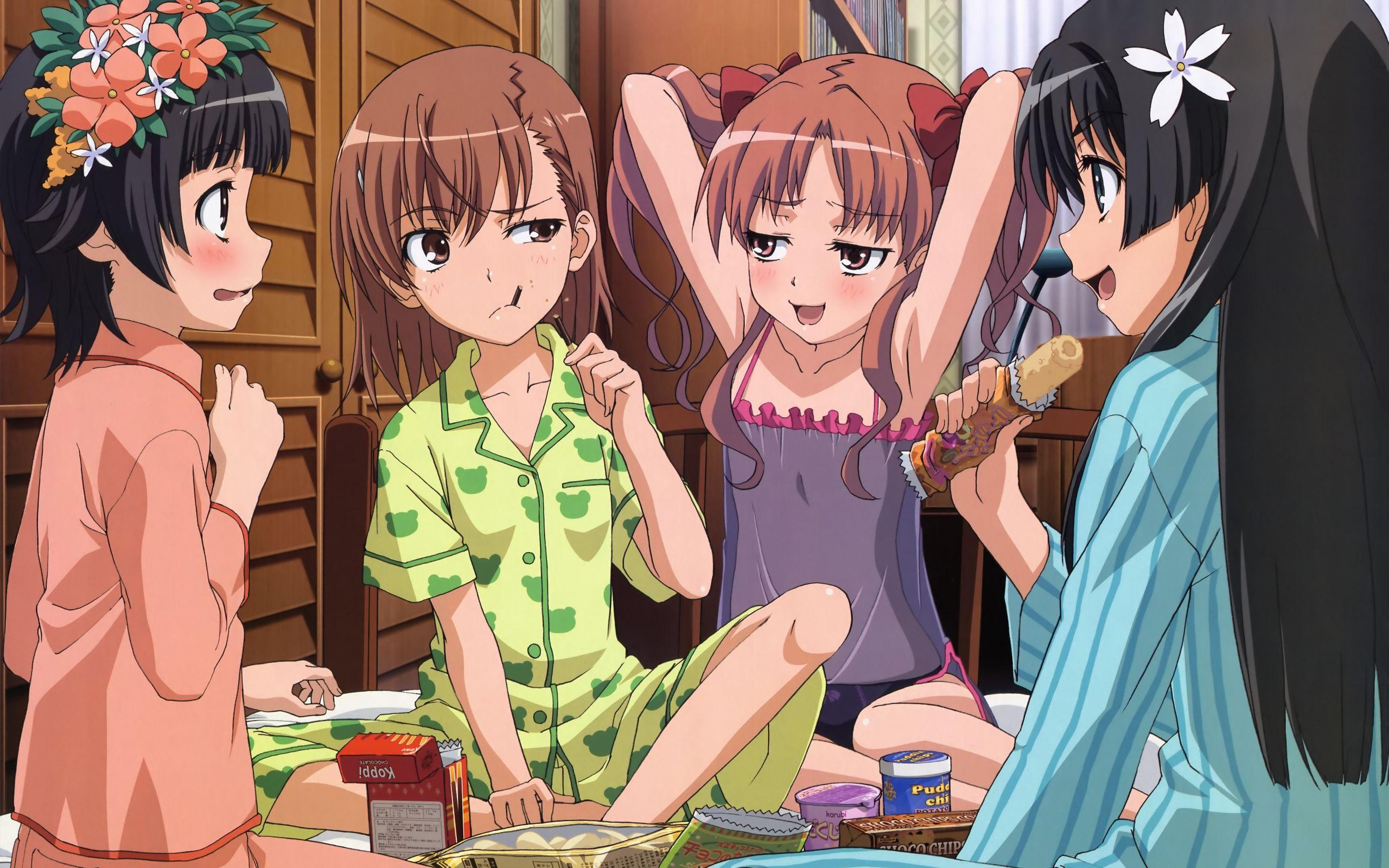 Food misaka mikoto pajamas saten ruiko shirai kuroko to aru kagaku