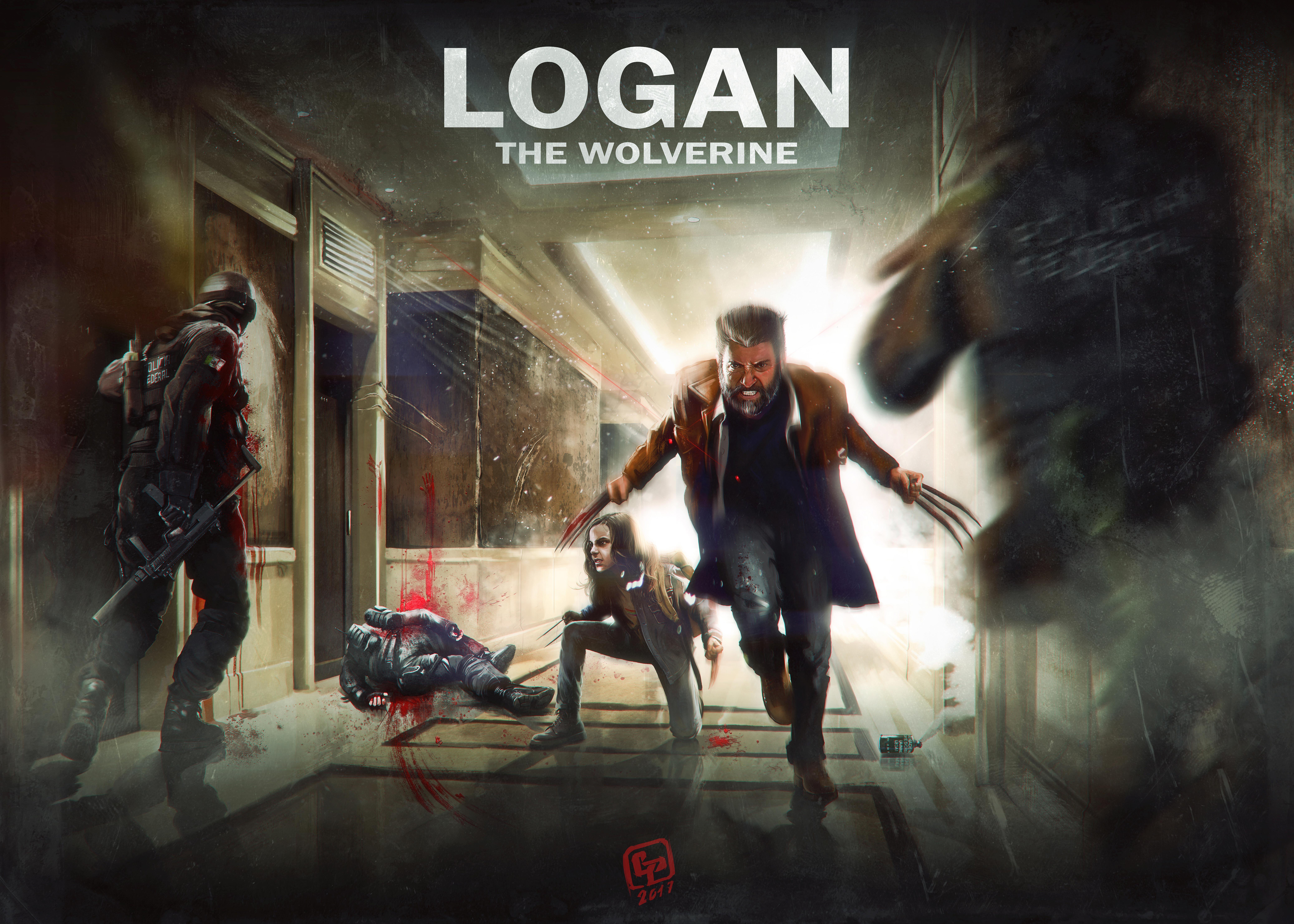 Wallpaper Logan, Wolverine, Artwork, Digital paint, 4K, 8K, Movies
