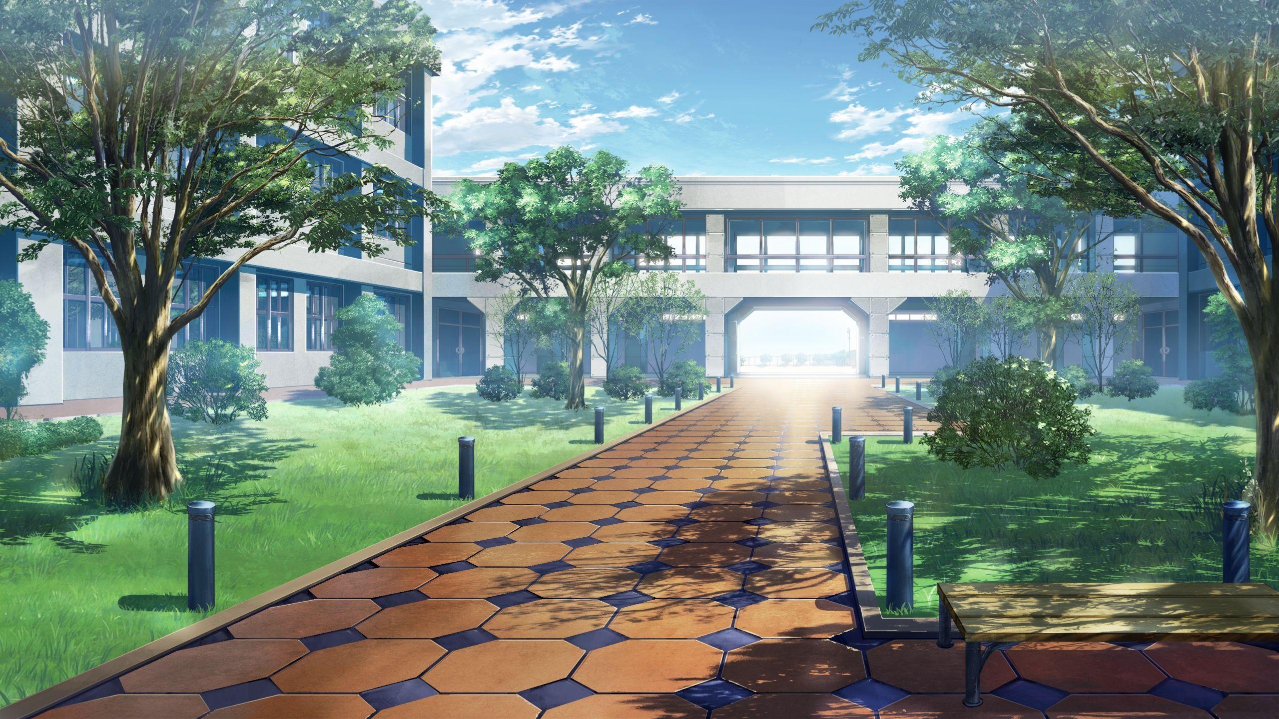 100+] Anime School Backgrounds