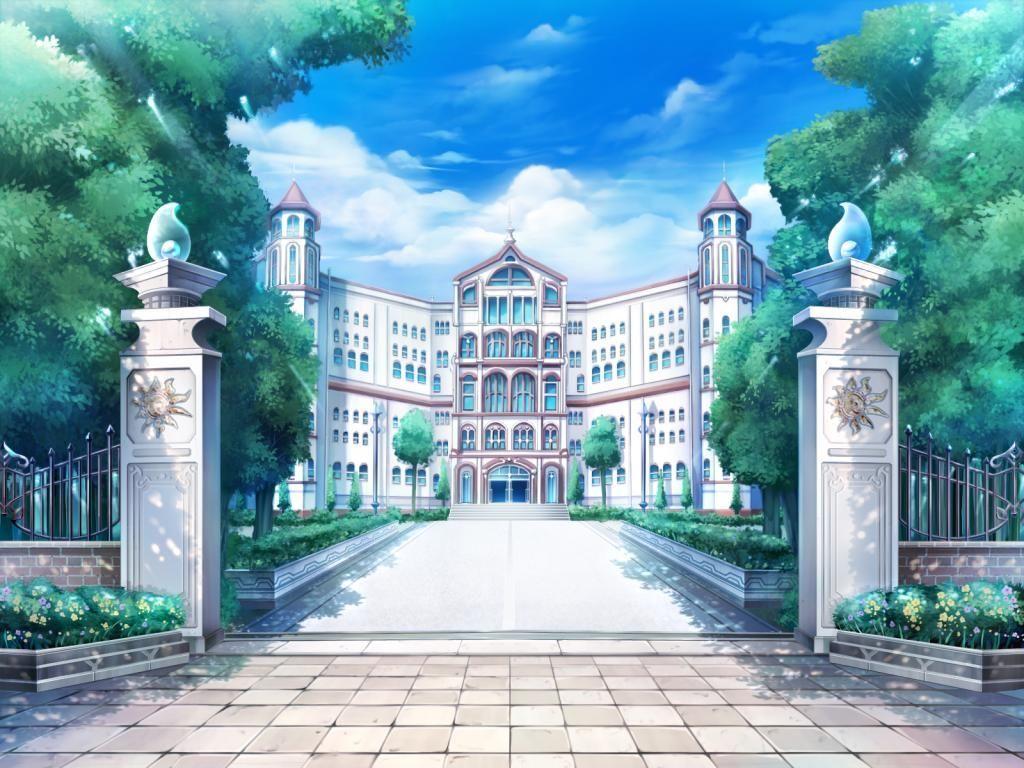 Ilmu Pengetahuan 7: Anime School Background With Students