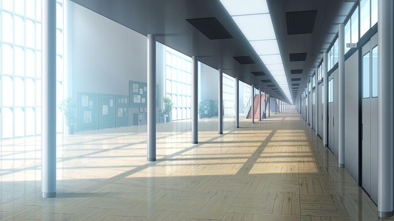 School Anime Scenery Background Wallpaper. Resources: Wallpaper