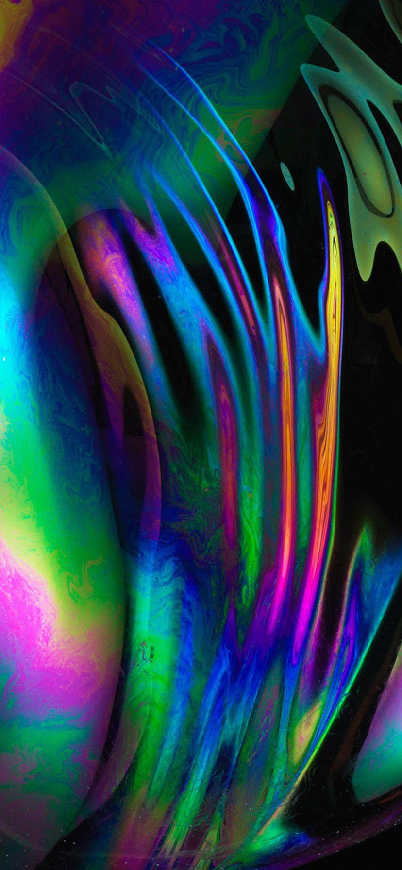 HDiPhoneWalls wa14 oil color rainbow dark hazy design background
