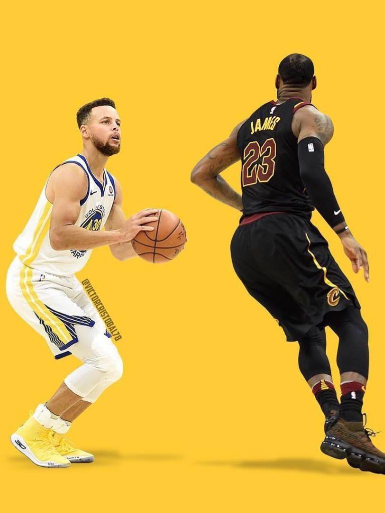 Stephen Curry vs James Lebron wallpaper