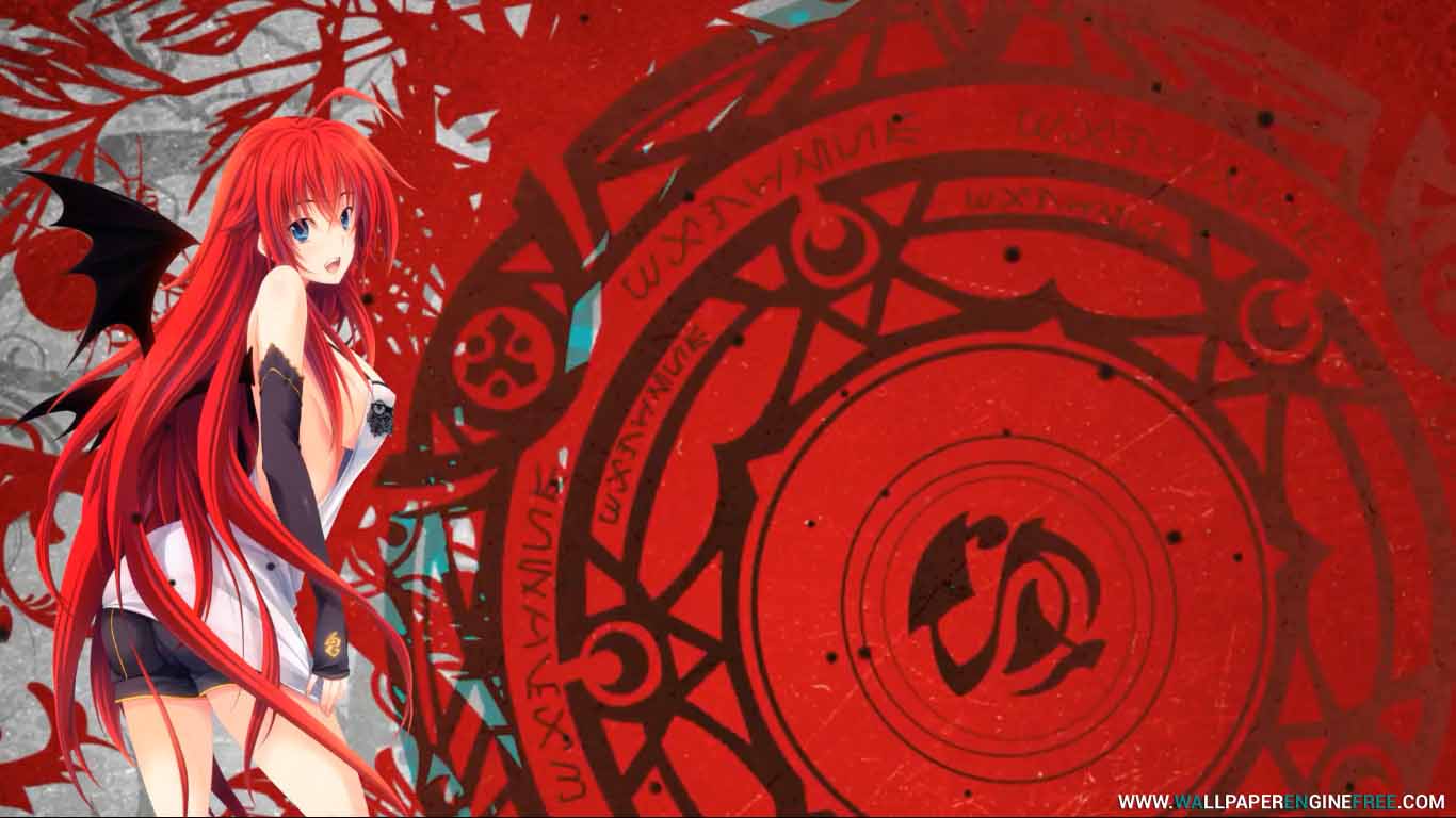 Highschool DxD Rias HD Live Wallpaper Engine Free. Download