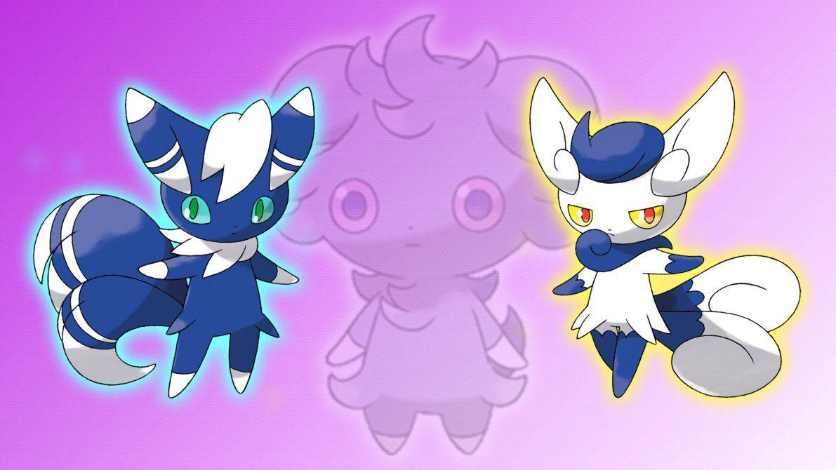 Espurr and Meowstic Wallpaper. Pokecats