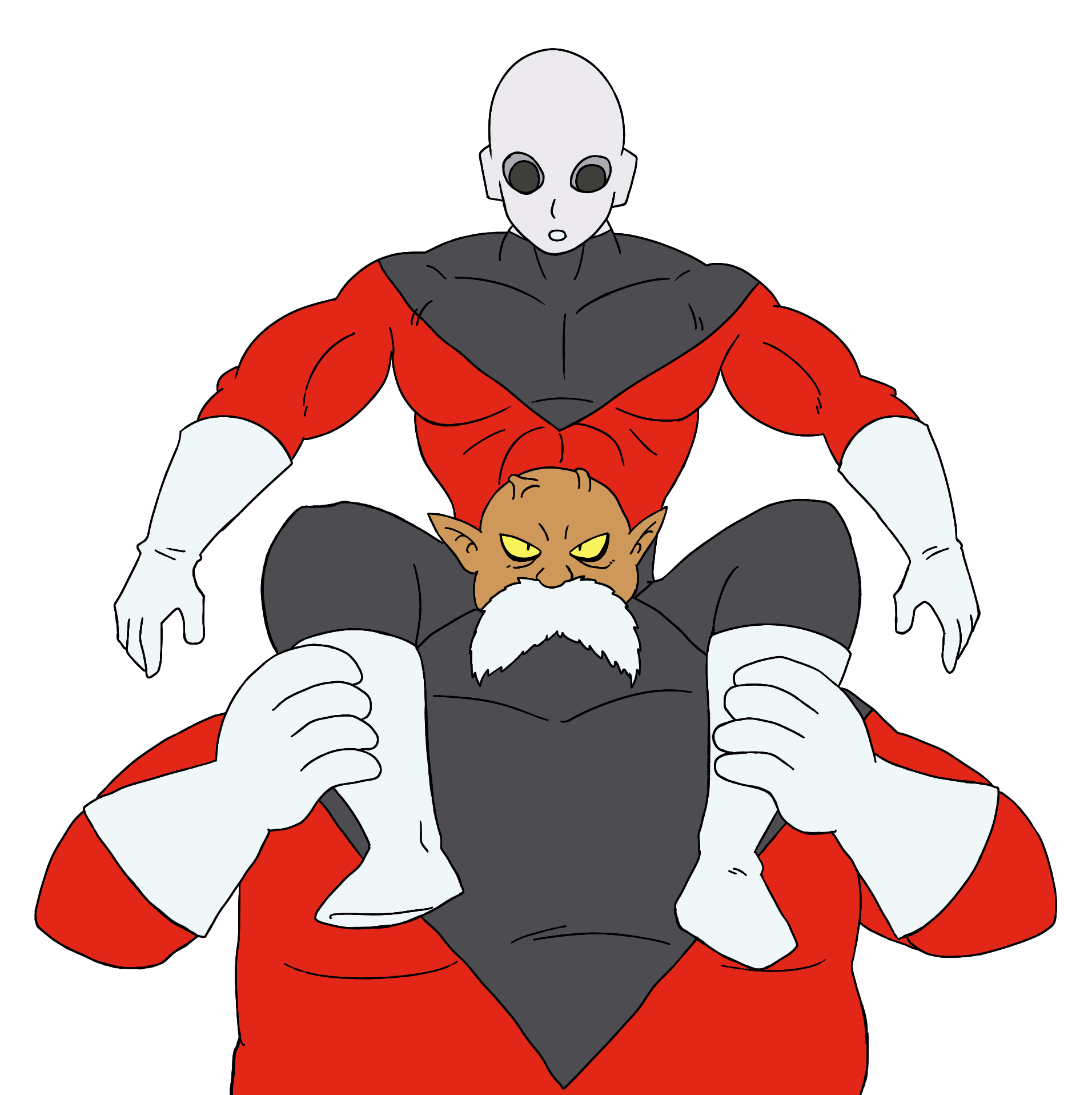 Toppo and Jiren celebration (shirtless version included)