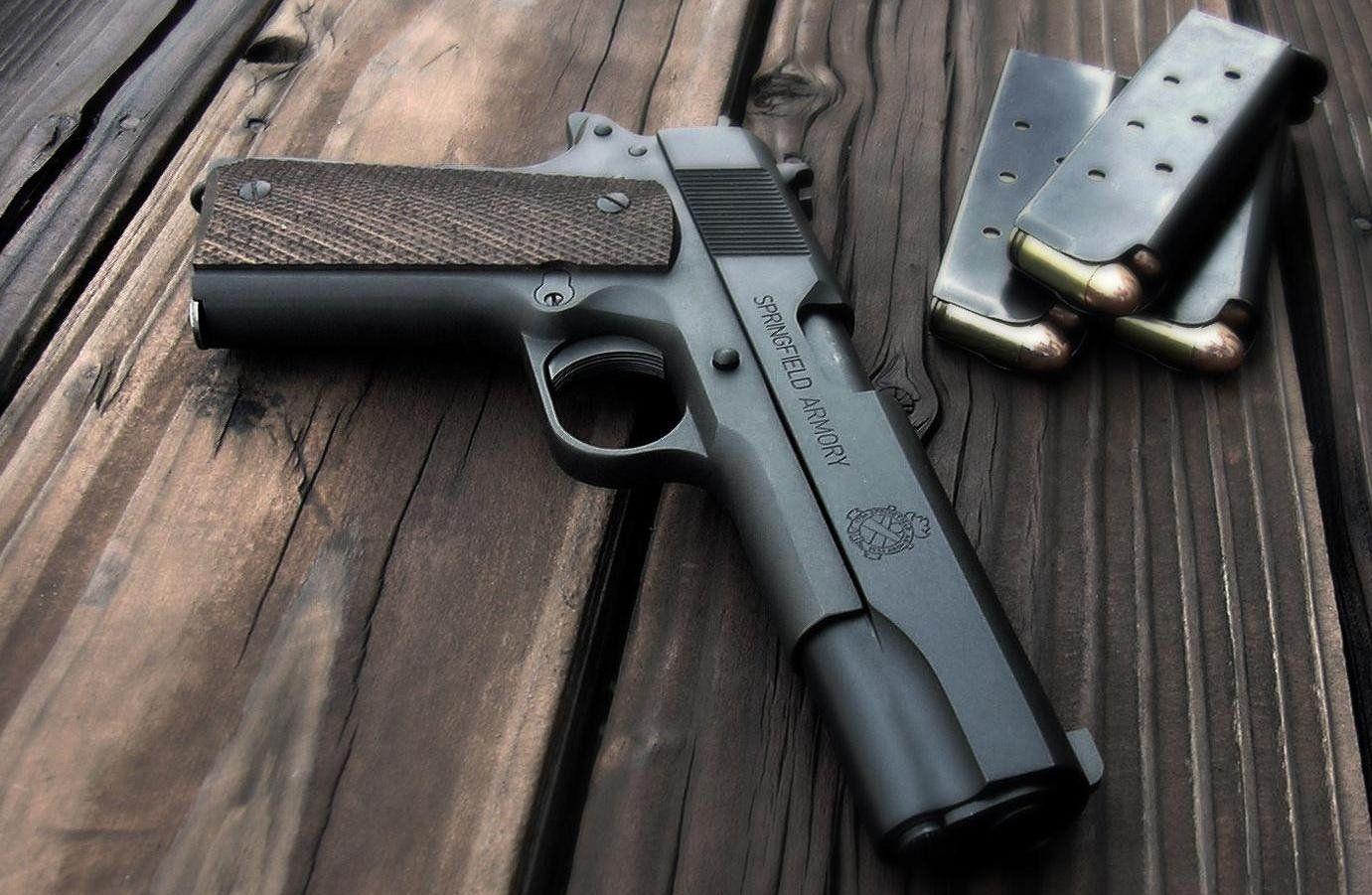 Springfield Armory 1911 Pistol Wallpaper and Background Image
