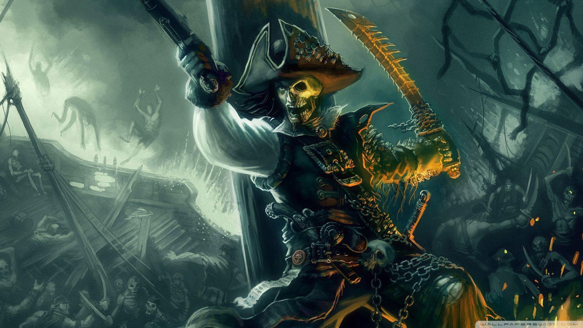 Pirate Sword Fight Painting ❤ 4K HD Desktop Wallpaper for 4K Ultra