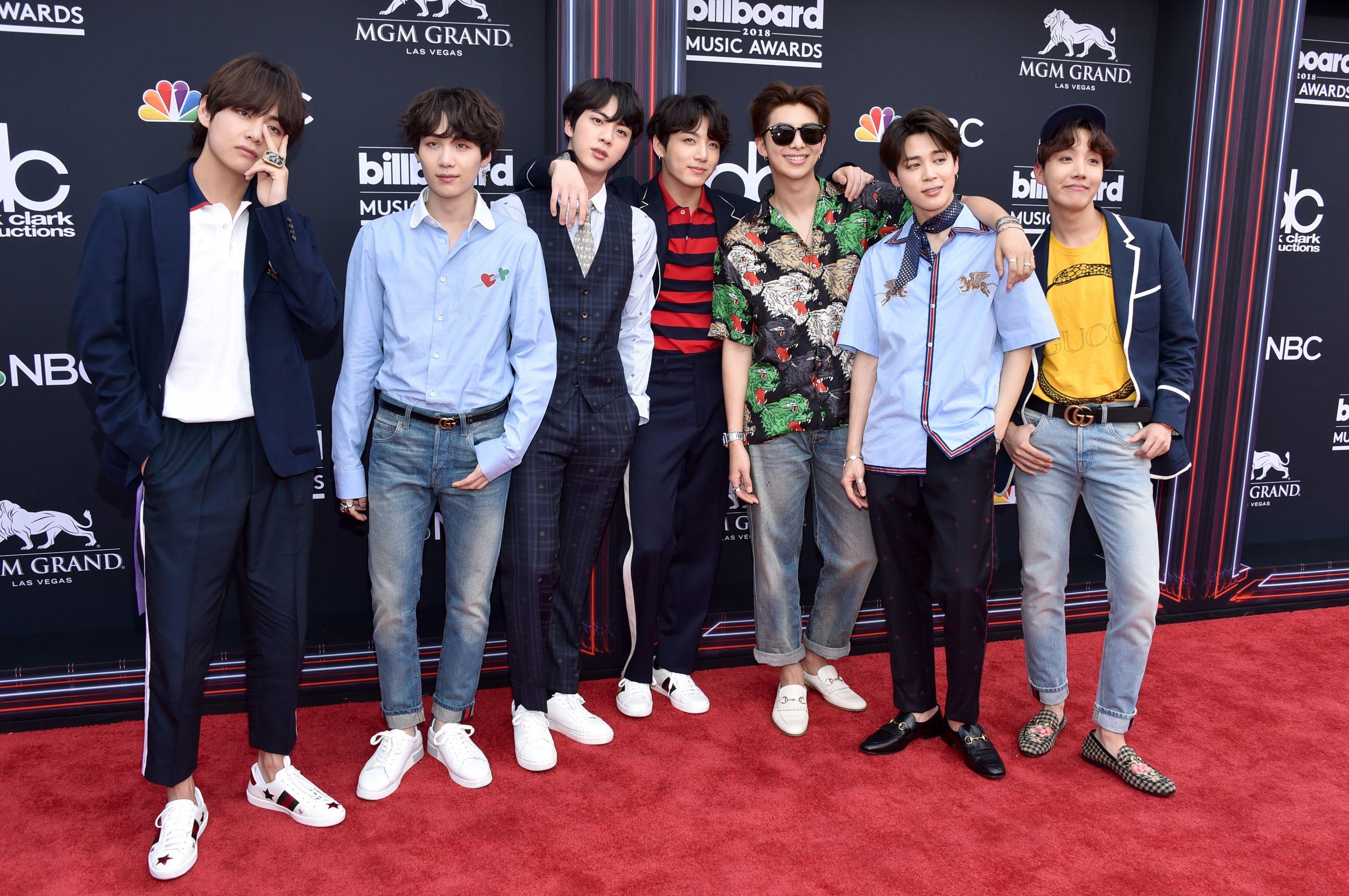 BTS Arrives at 2018 Billboard Music Awards, Jungkook, Jimin