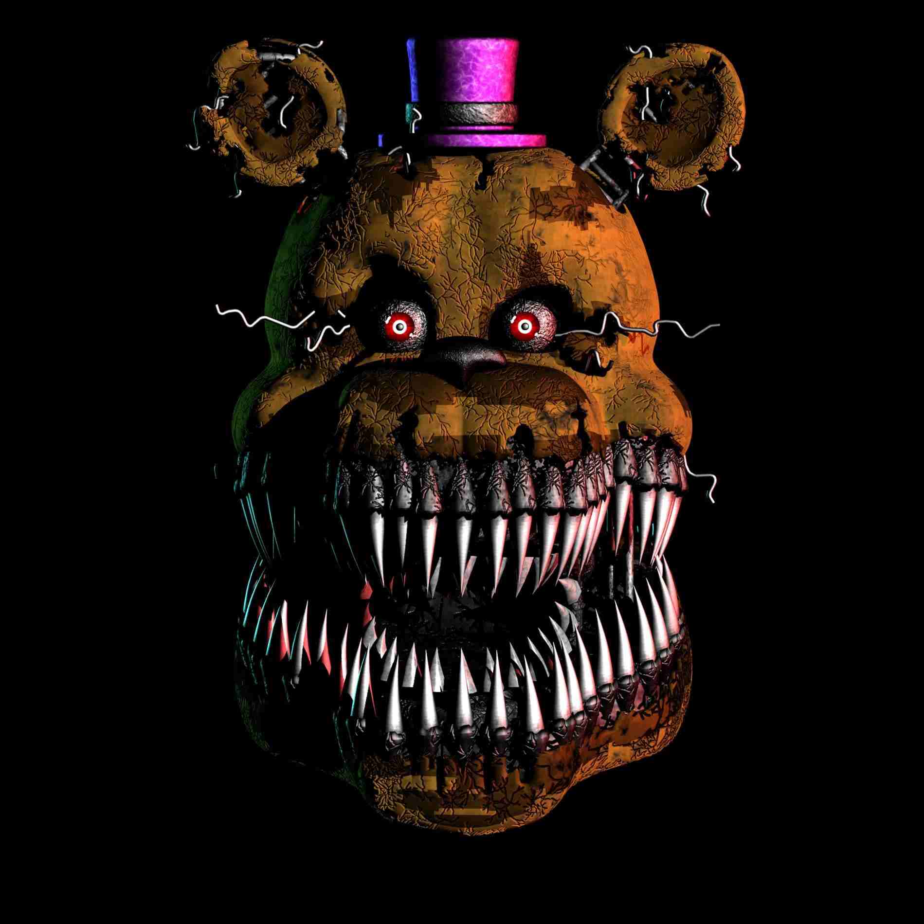 Nightmare Fredbear, five nights at freddys, fnaf, HD phone wallpaper