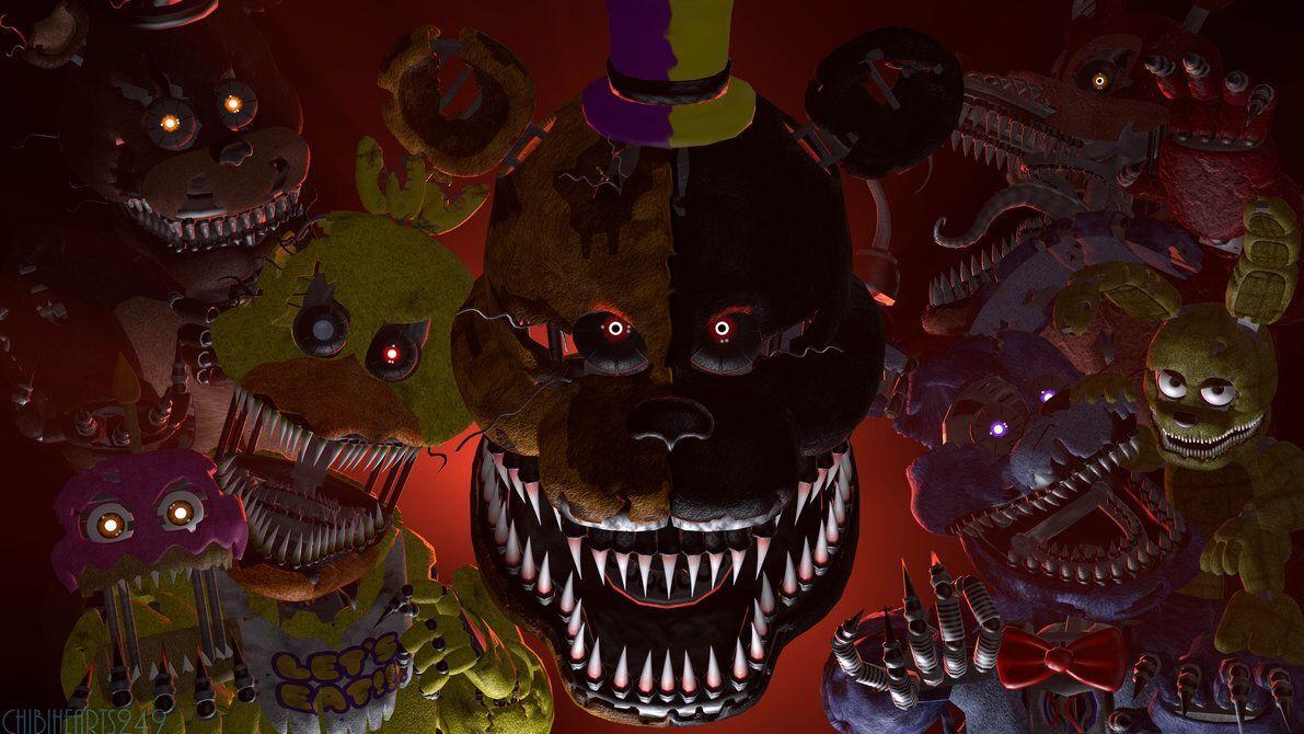 FNaF 4 Nightmare Fredbear Wallpaper : r/fivenightsatfreddys