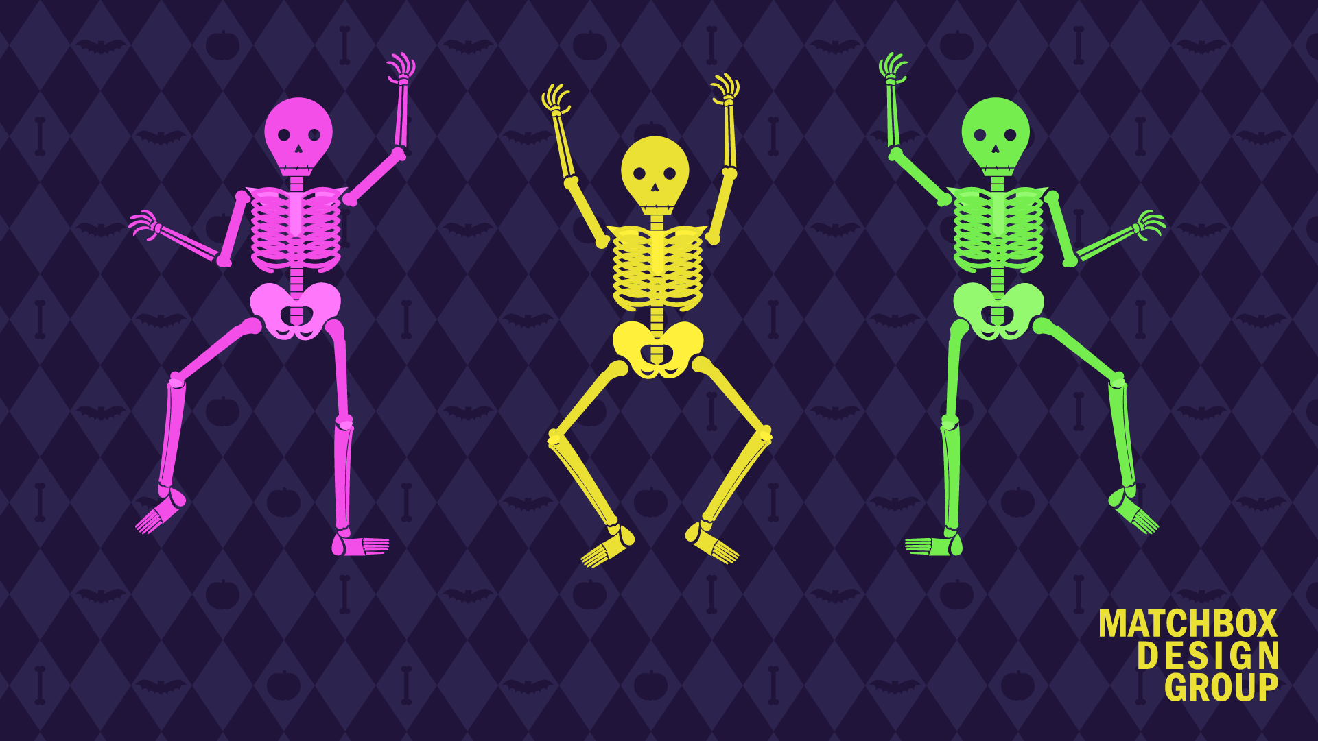 Spooky Skeleton Halloween. October Fall Leaves