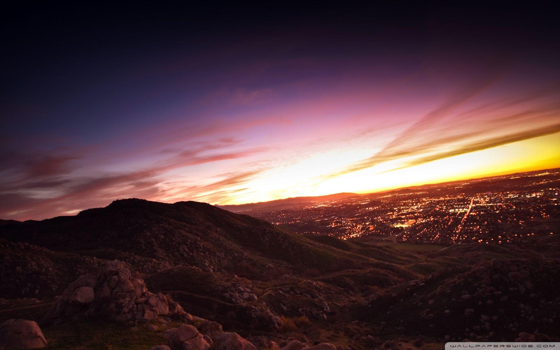 Download City Sunset HD Wallpaper