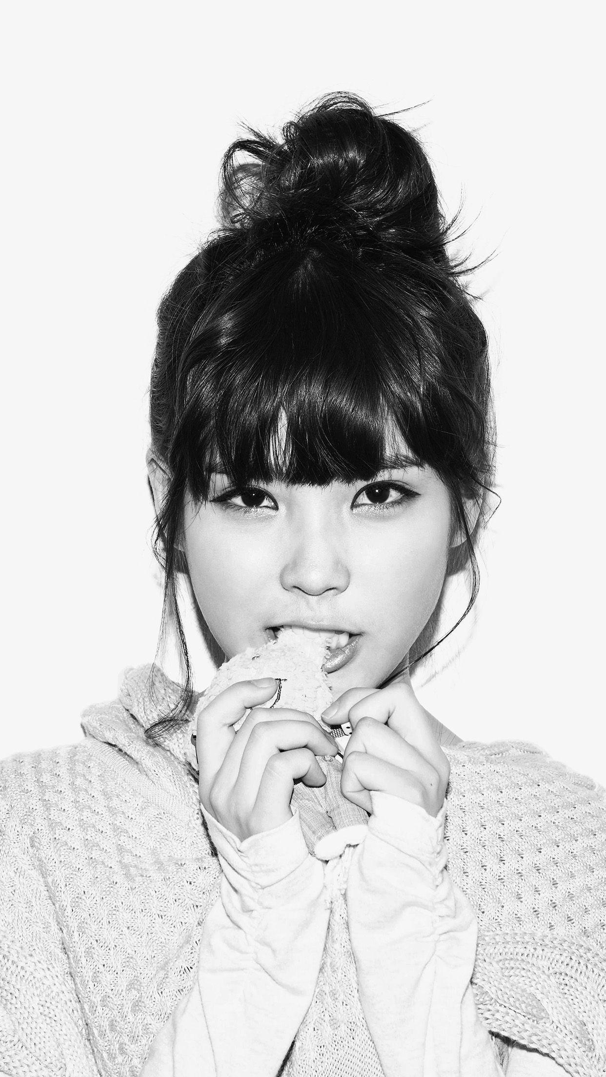 iPhone6papers.co. iPhone 6 wallpaper. iu kpop girl cute singer white bw