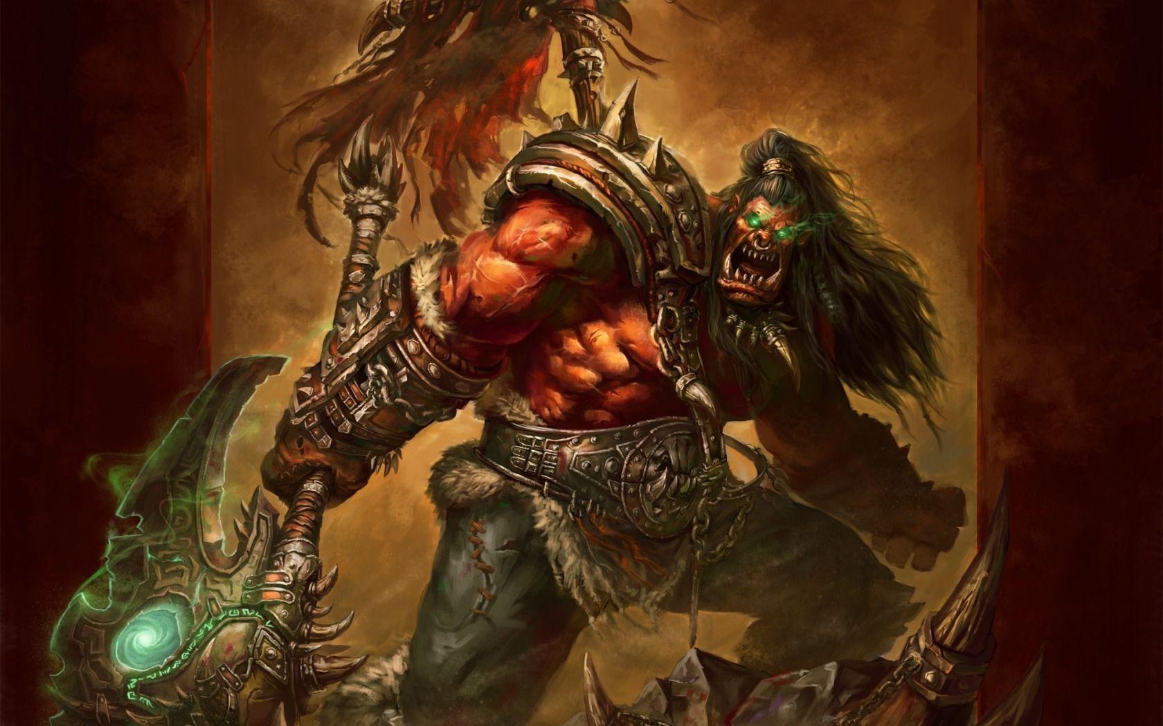 Download wallpaper wow, world of wacraft, grom hellscream, grom