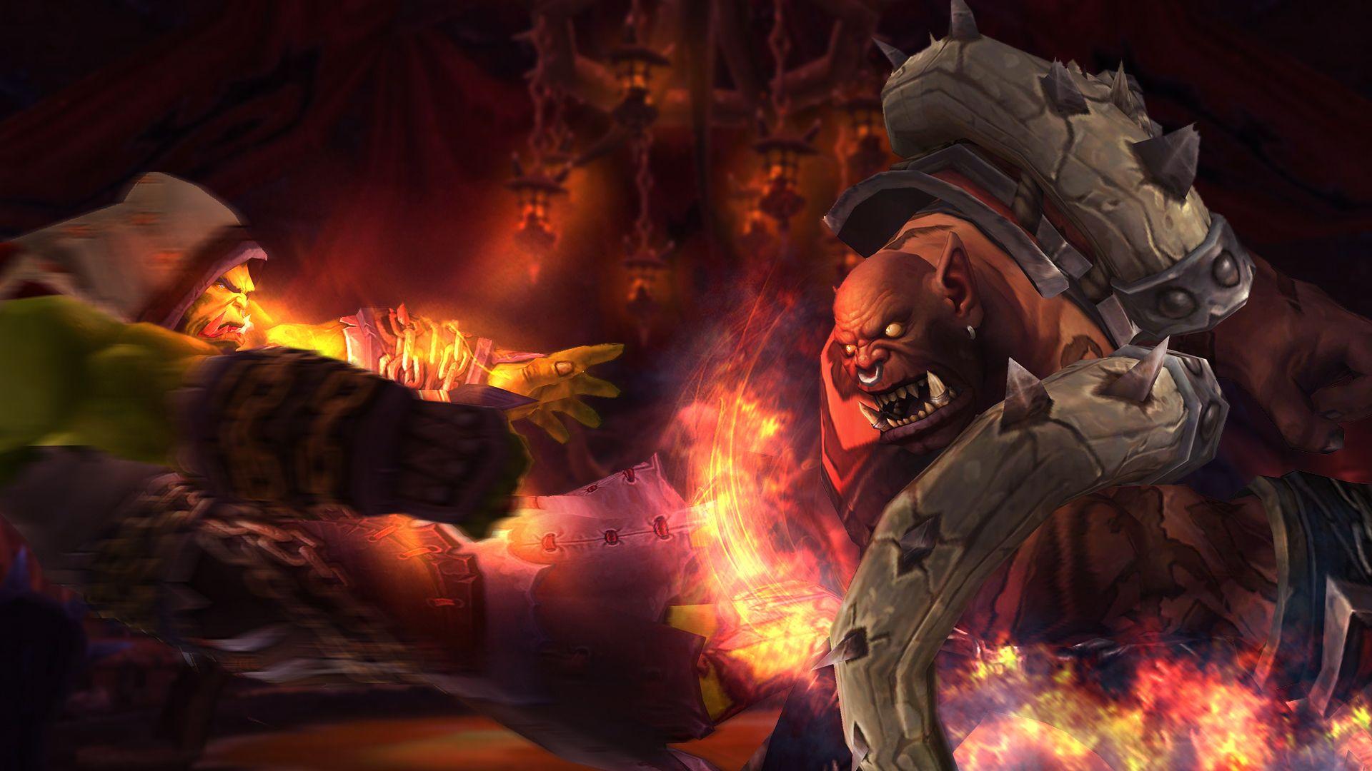 Download wallpaper blow, orcs, wow, world of warcraft, tyrant