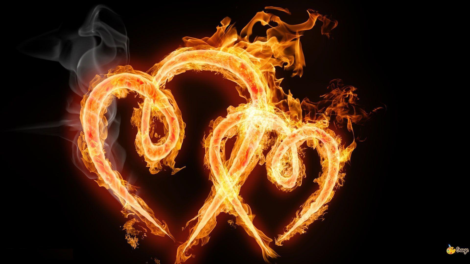 Fire Heart Background