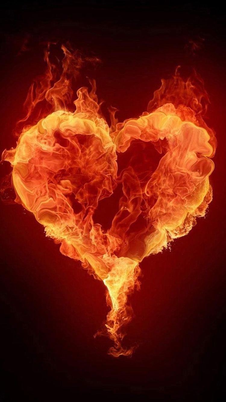 Fire Heart IPhone 7 And 7 Plus Wallpaper HDiPhoneWalls