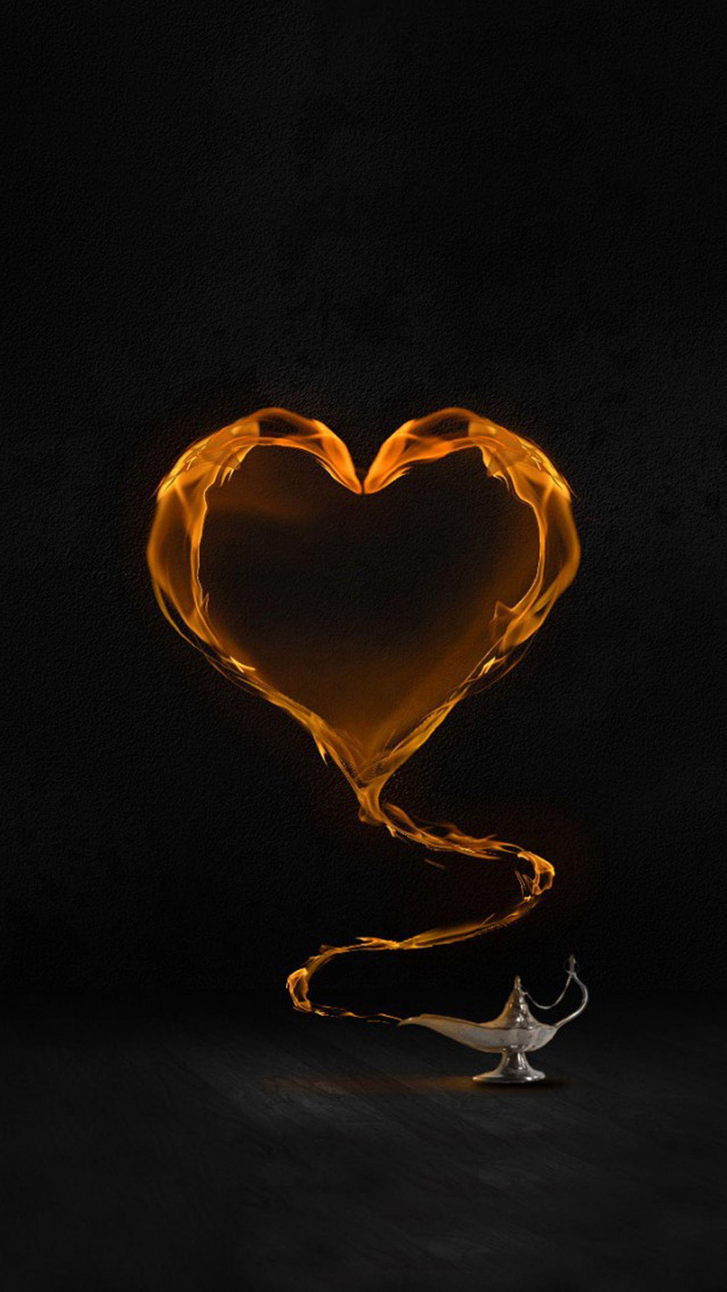 Fire Heart Galaxy S7 Wallpaper (1440x2560)