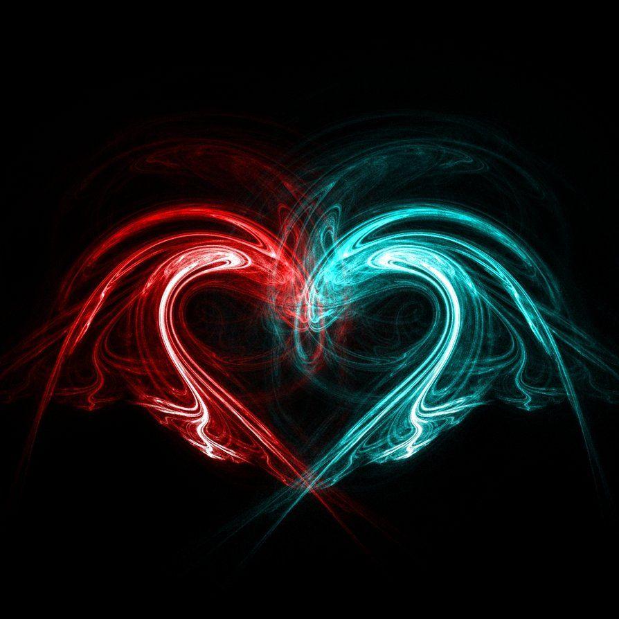 Cool Fire Hearts Wallpaper liquid rainbow heart droplet