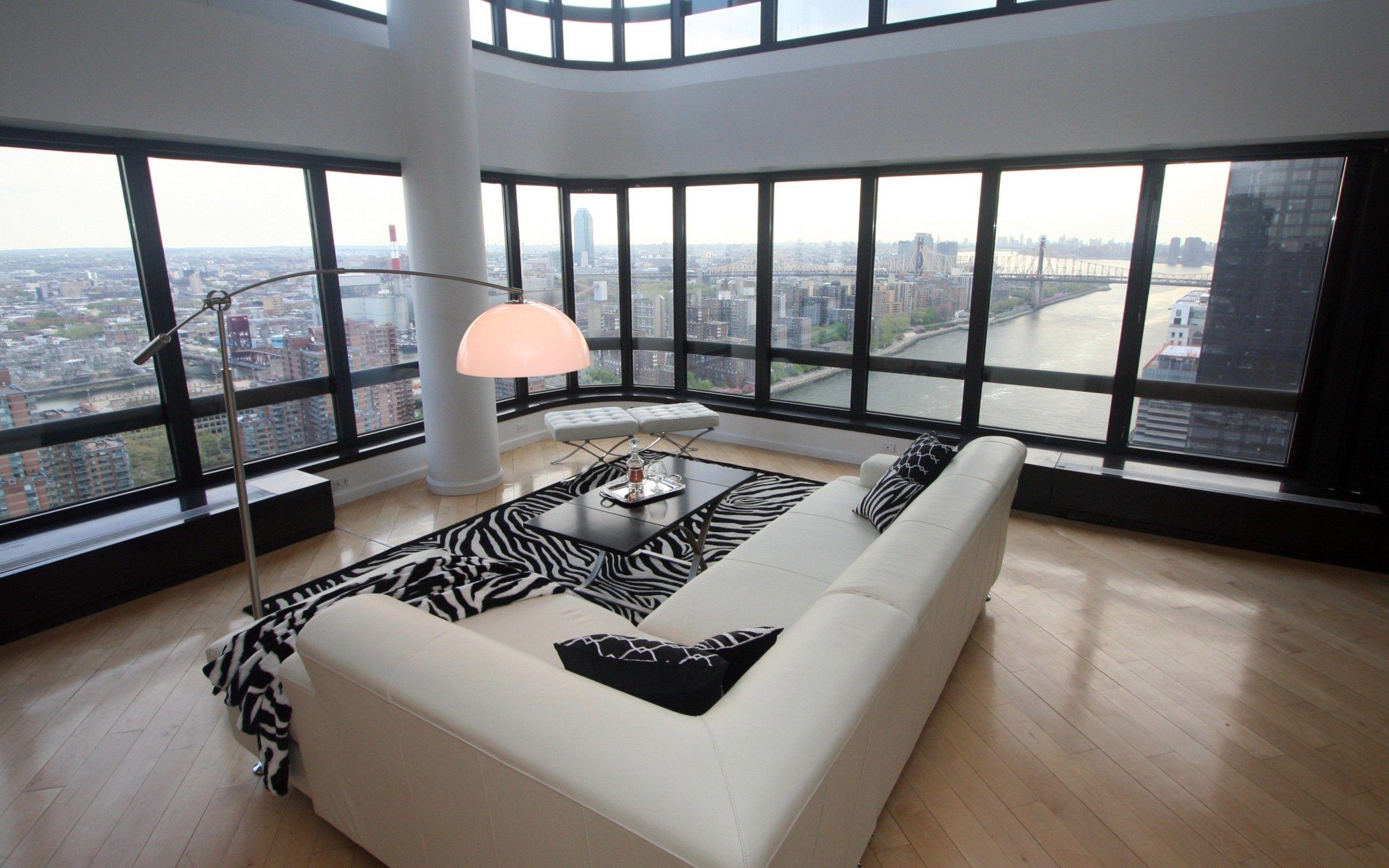 New york city couch indoors interior loft wallpaper. AllWallpaper