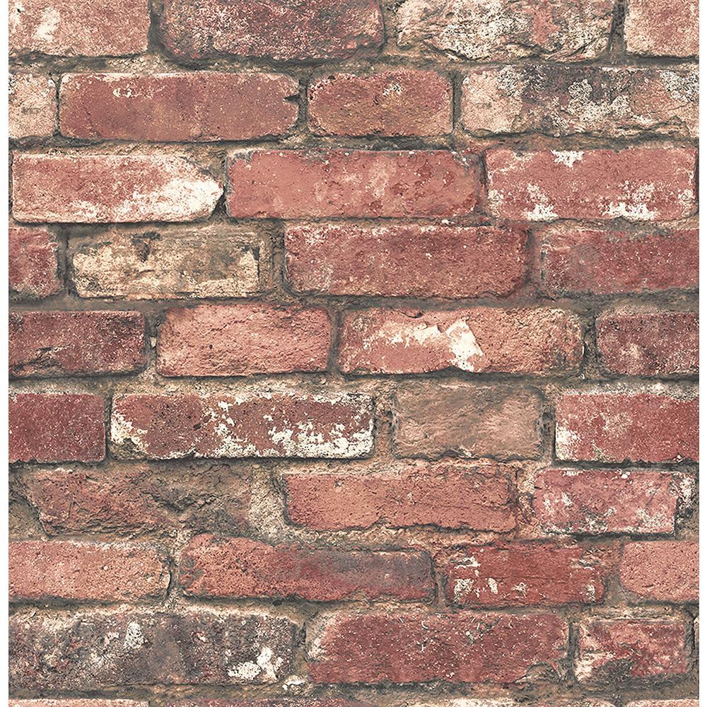 Brewster Loft Red Brick Wallpaper FD23287 Home Depot
