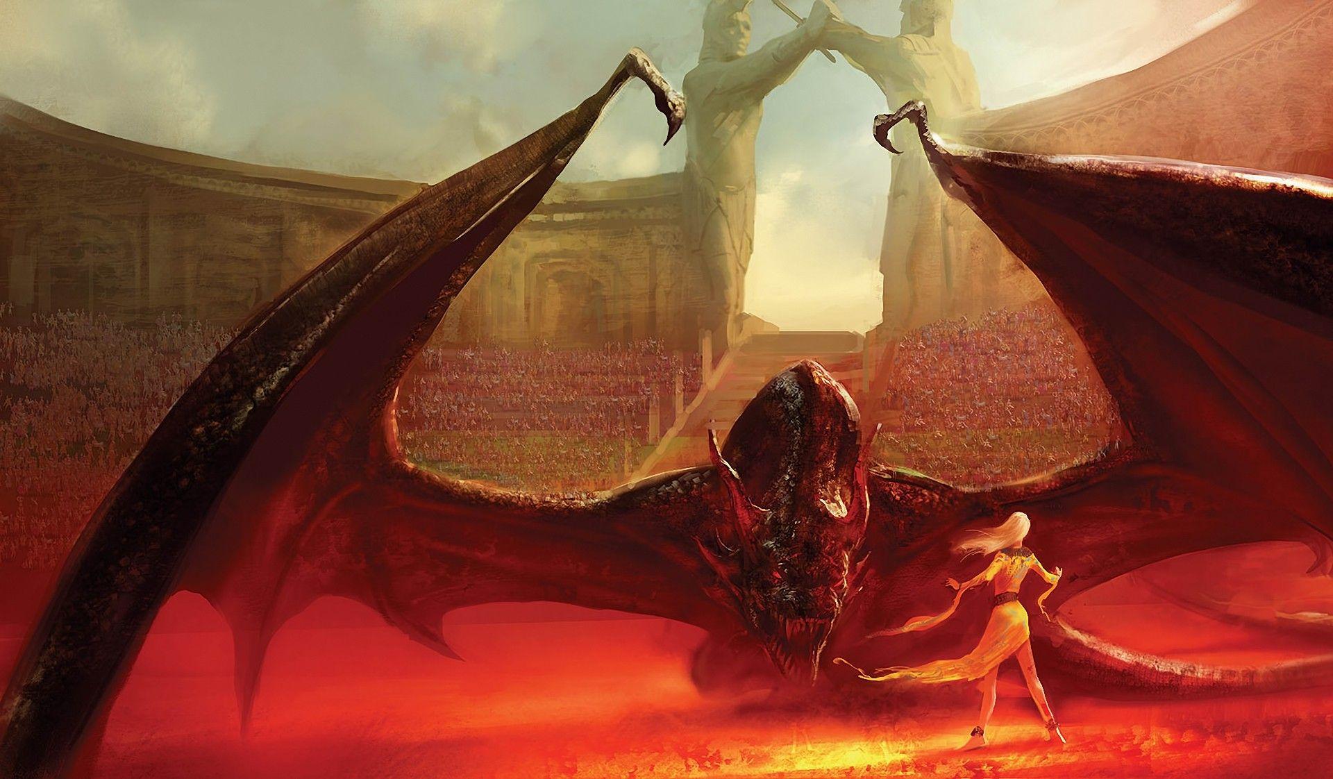 Game Of Thrones Dragon Artwork Desktop Wallpaper