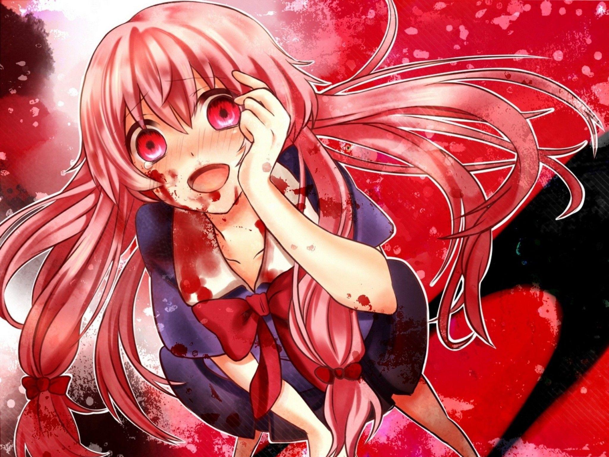 Download 2048x1536 Yuno Gasai, Yandere, Mirai Nikki, Future Diary