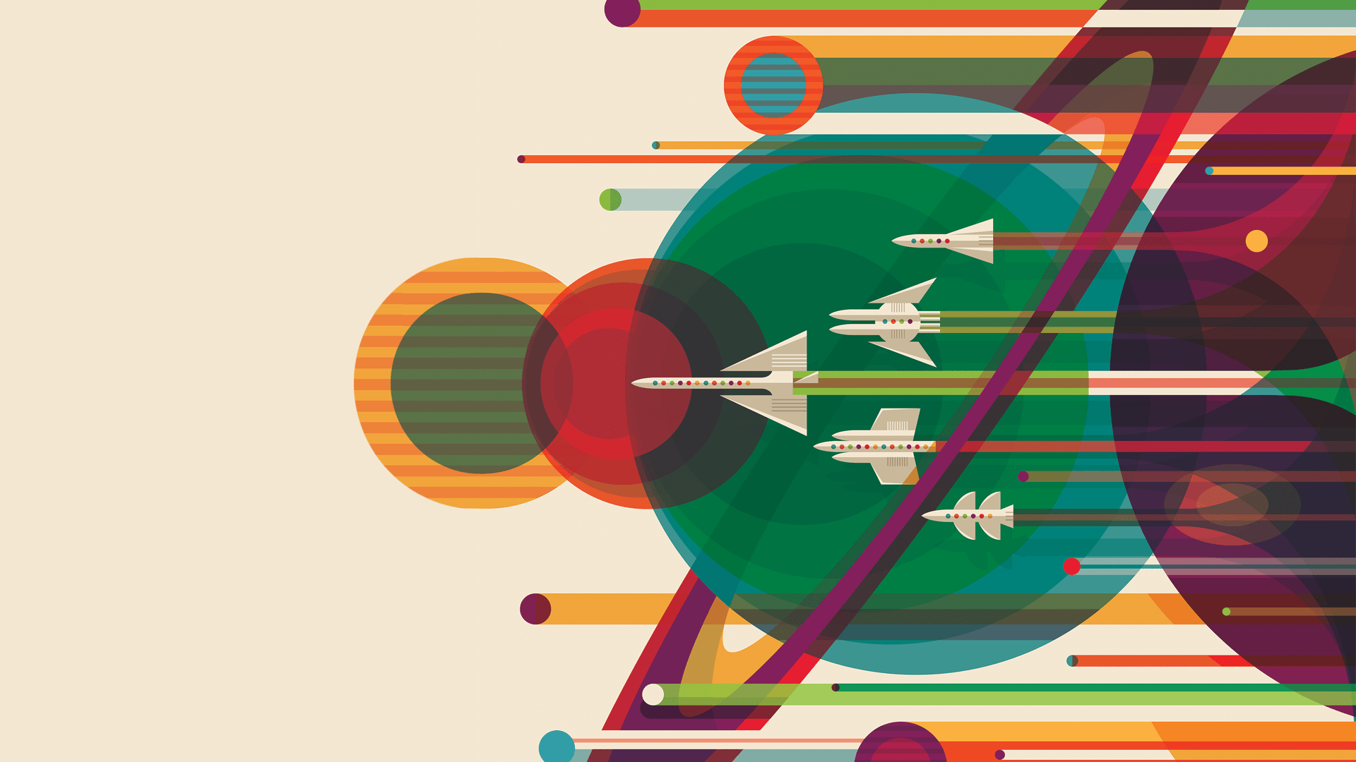 NASA's 'Great Tour' Poster as a Wallpaper! [1920x1080]