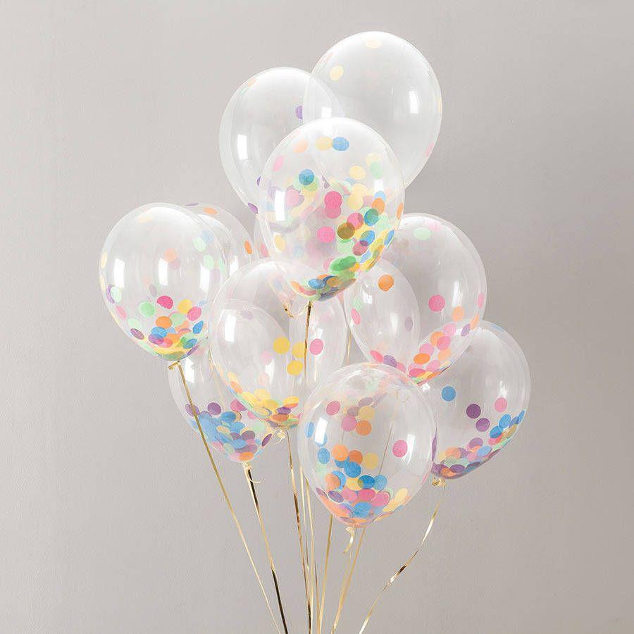 Confetti Balloon bunches (15 Balloons)