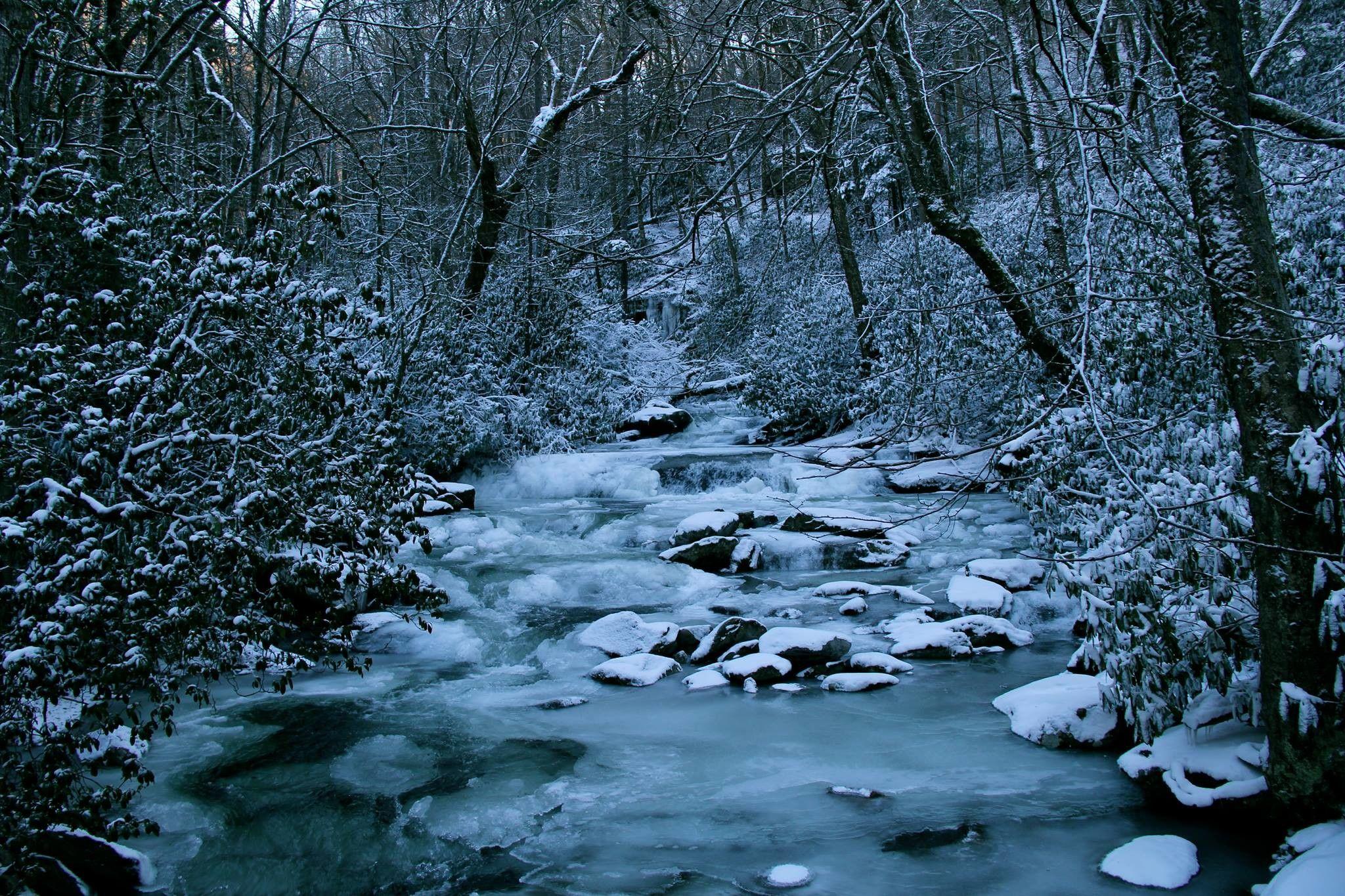 Smoky Mountain Winter Scenes Wallpaper