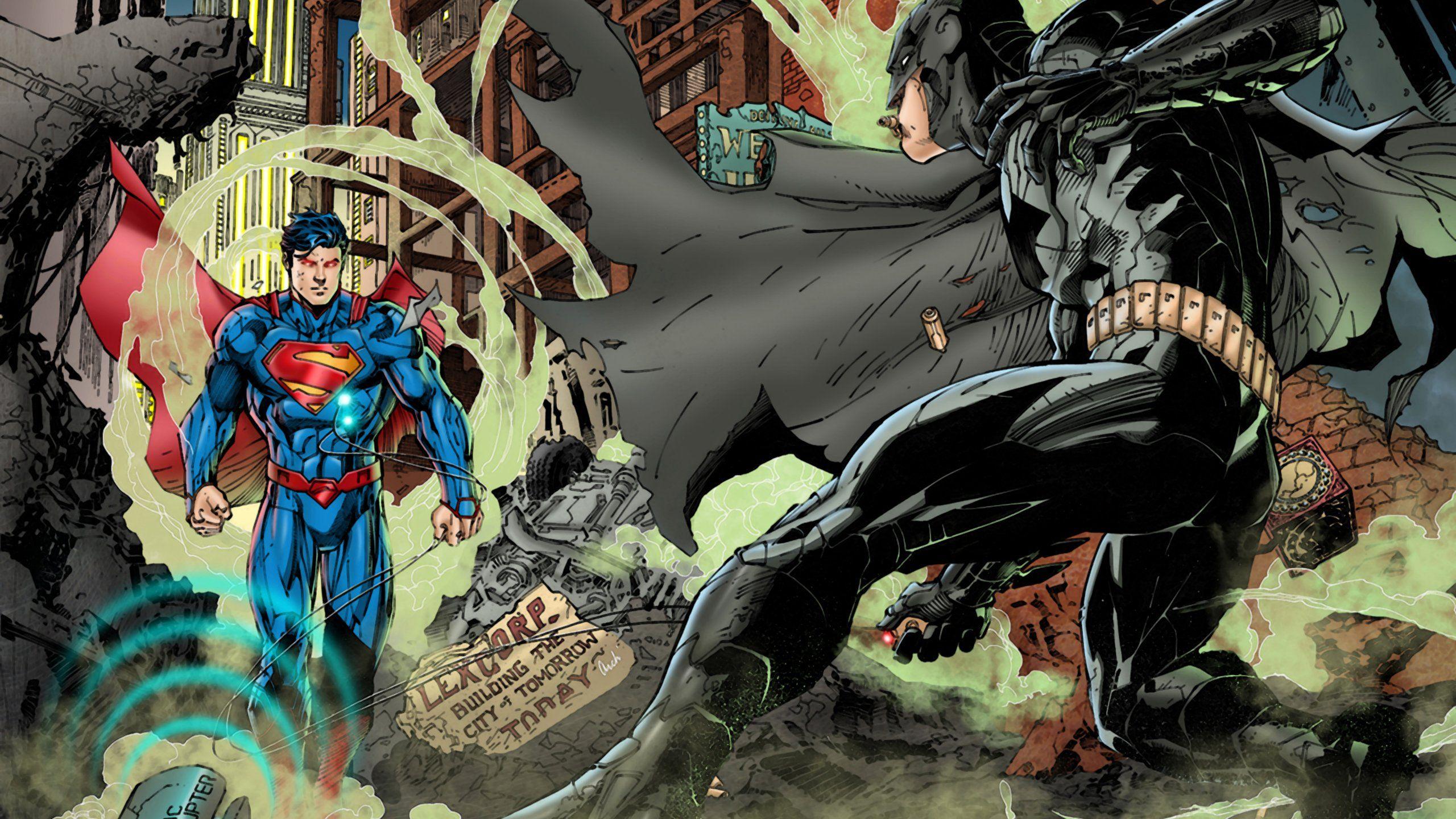 Batman VS. Superman Comic Wallpaper