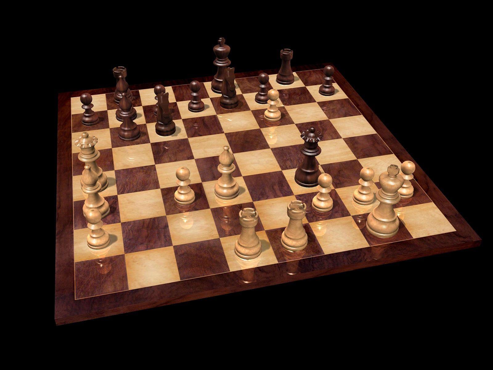 Download wallpaper 1600x1200 chess, board, game, party, figures HD