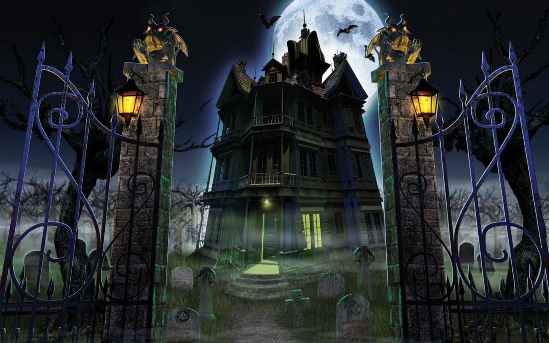 3D Halloween Haunted House #Photo