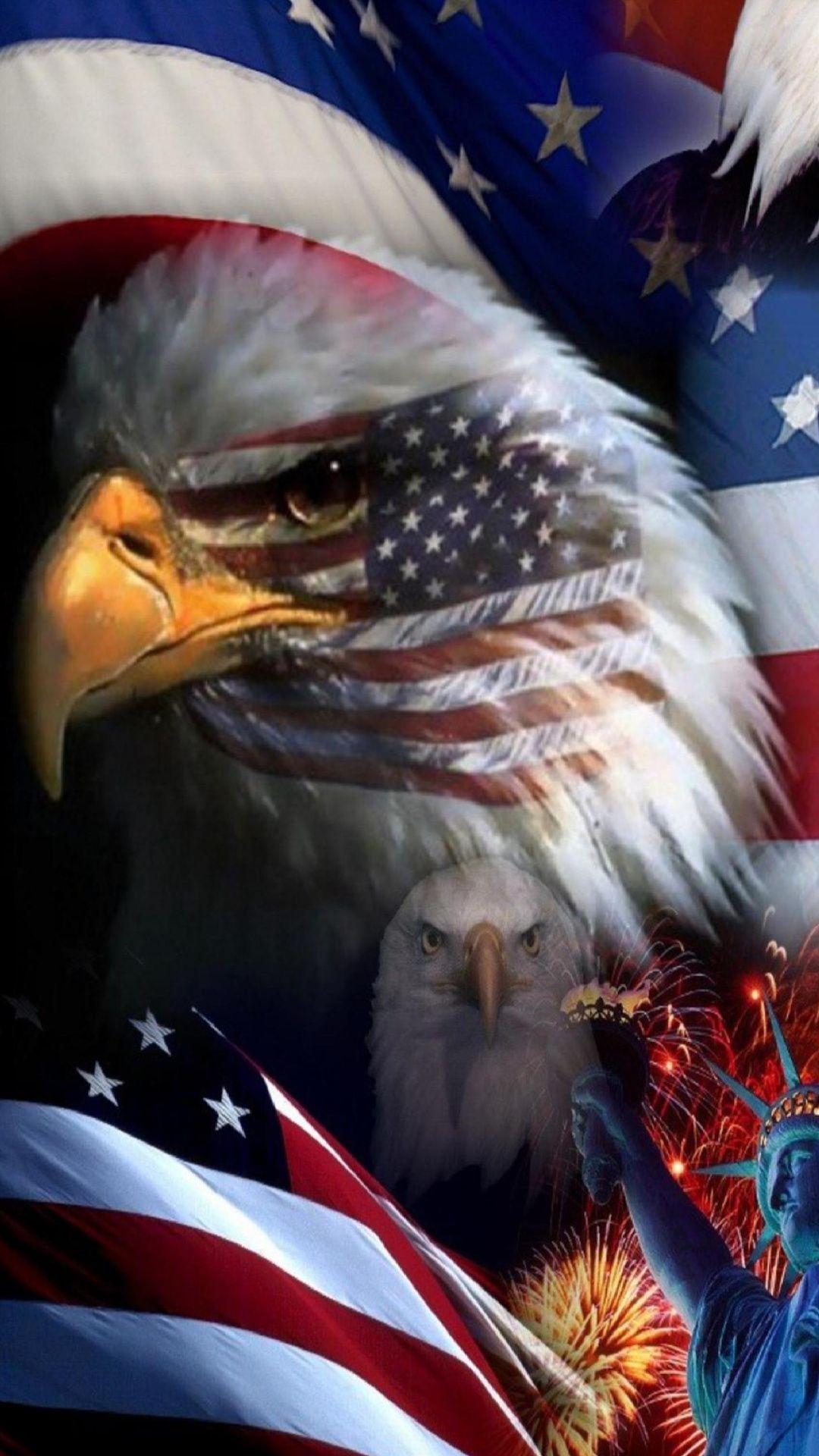 USA Flag Eagle iPhone 6 Plus Wallpaper (1080x1920)
