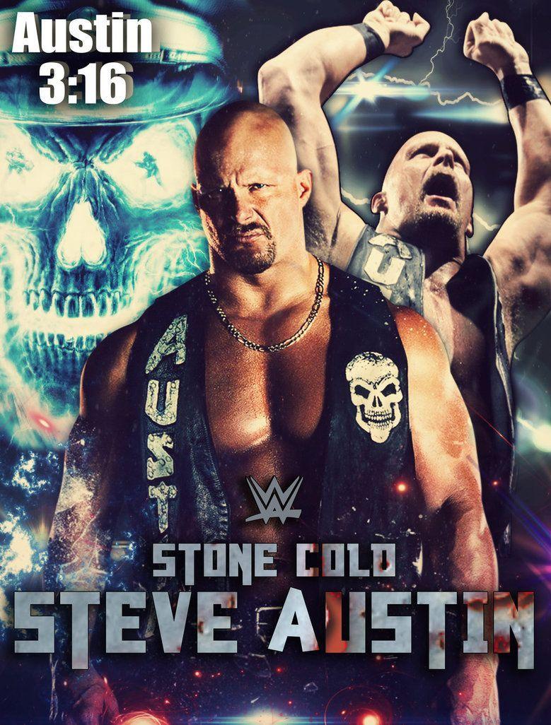 WWE Stone Cold Steve Austin Poster by ShahzamanAbbasi. Heroes