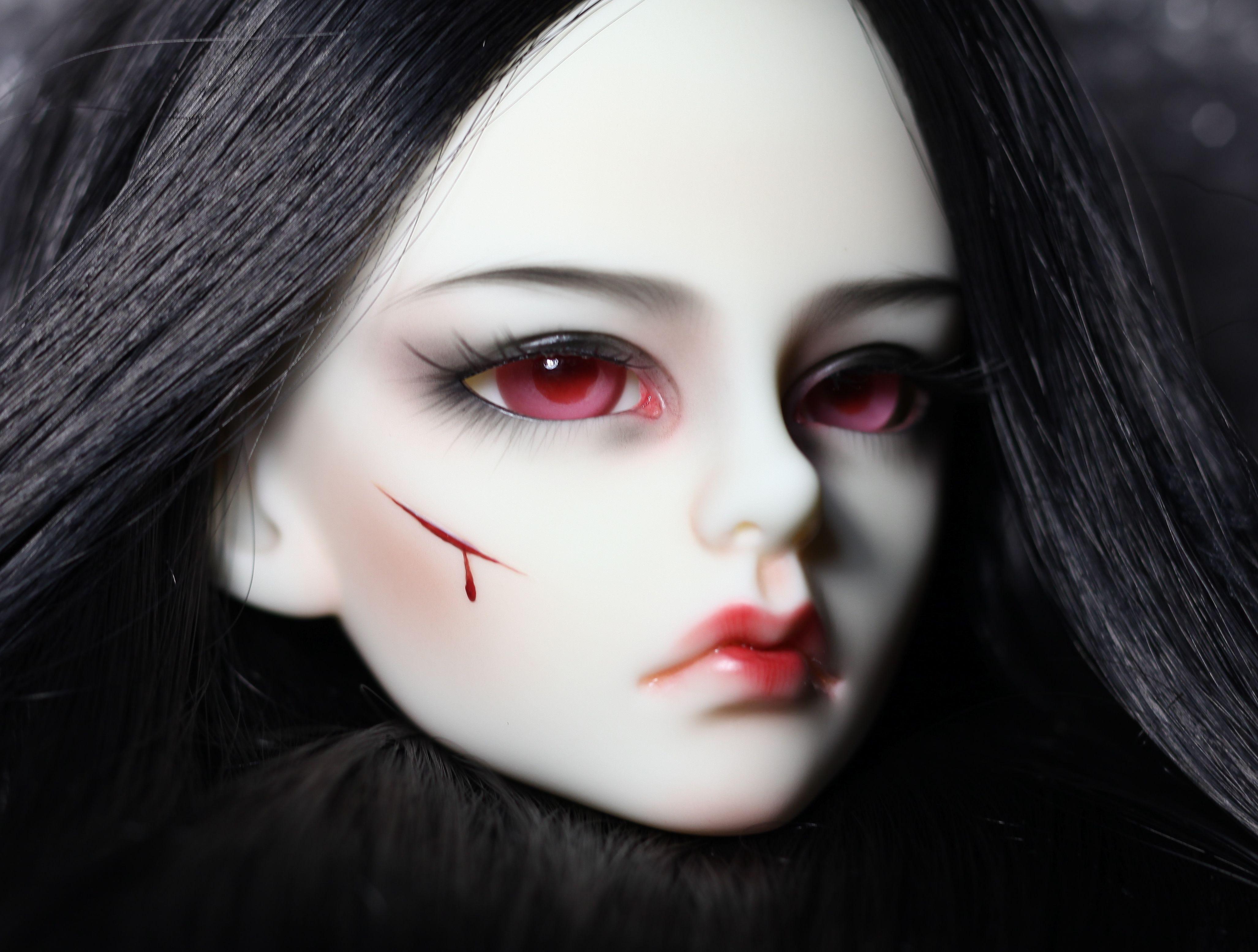 Toy Eyes Glance Face Doll dark blood vampire fantasy gothic loli