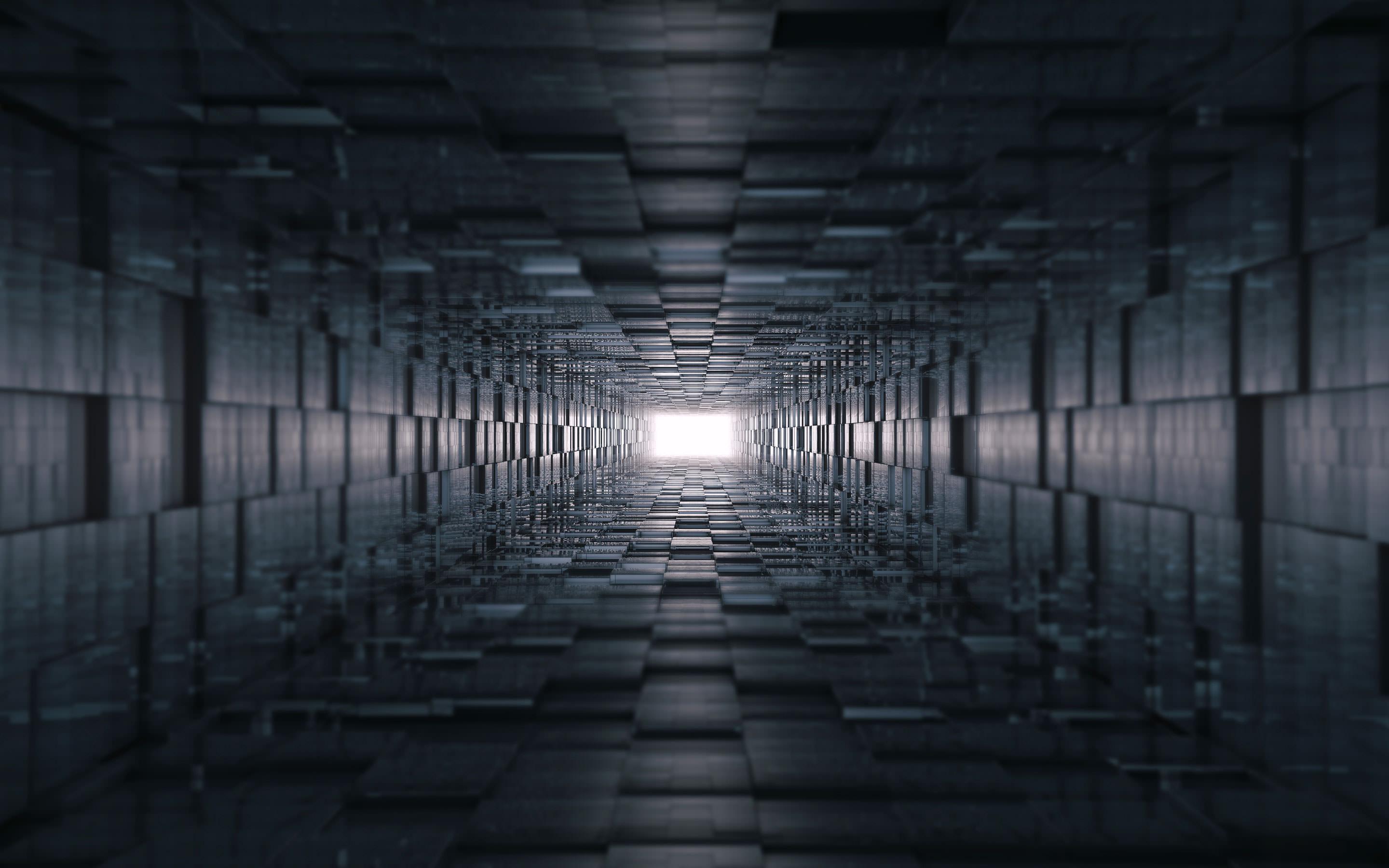 Abstract 3D Tunnel HD Wallpaper