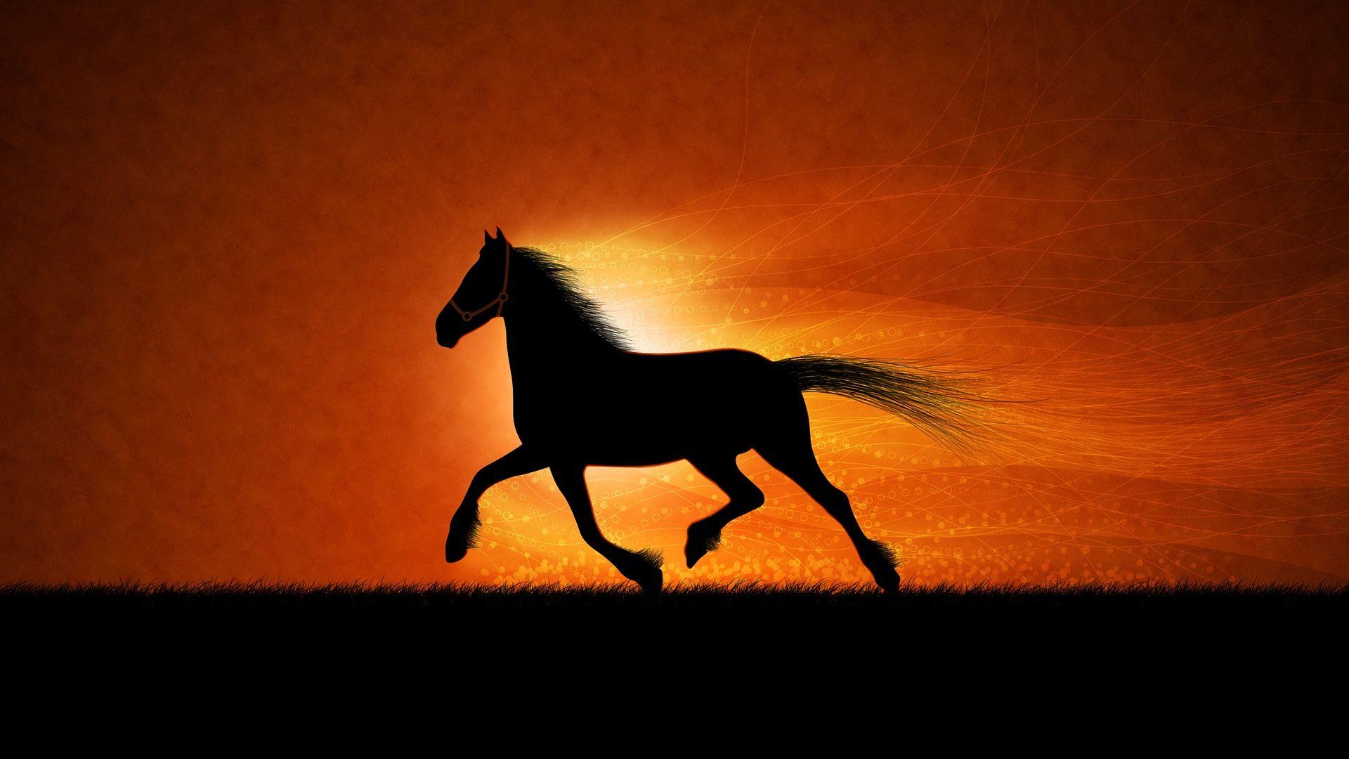 Running horse Wallpaper in jpg format for free download