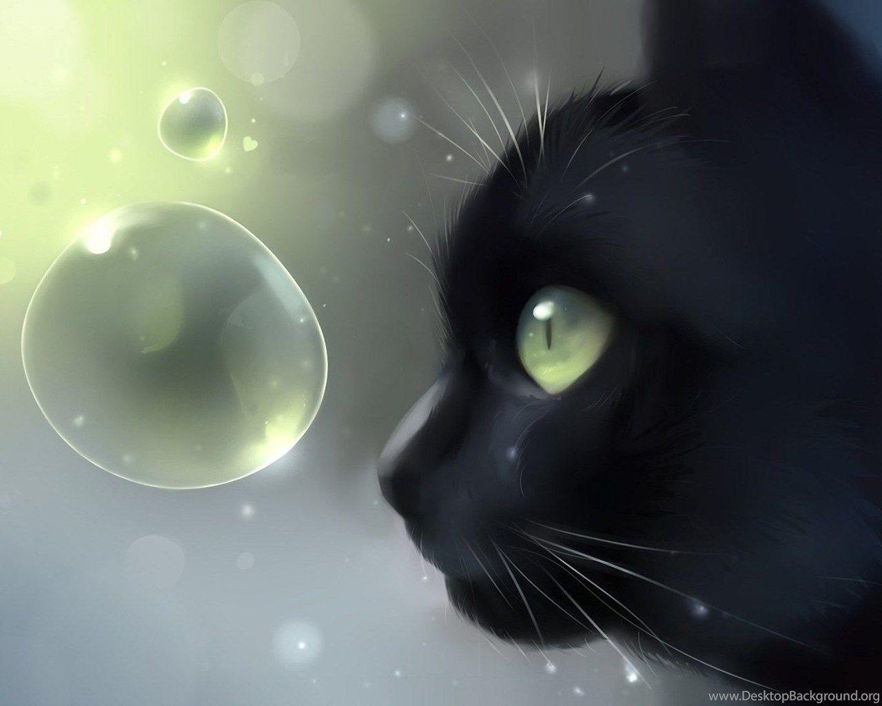 Artwork, Manga Anime Wallpaper, Kitty, Cat, Bubble, Drawing Art