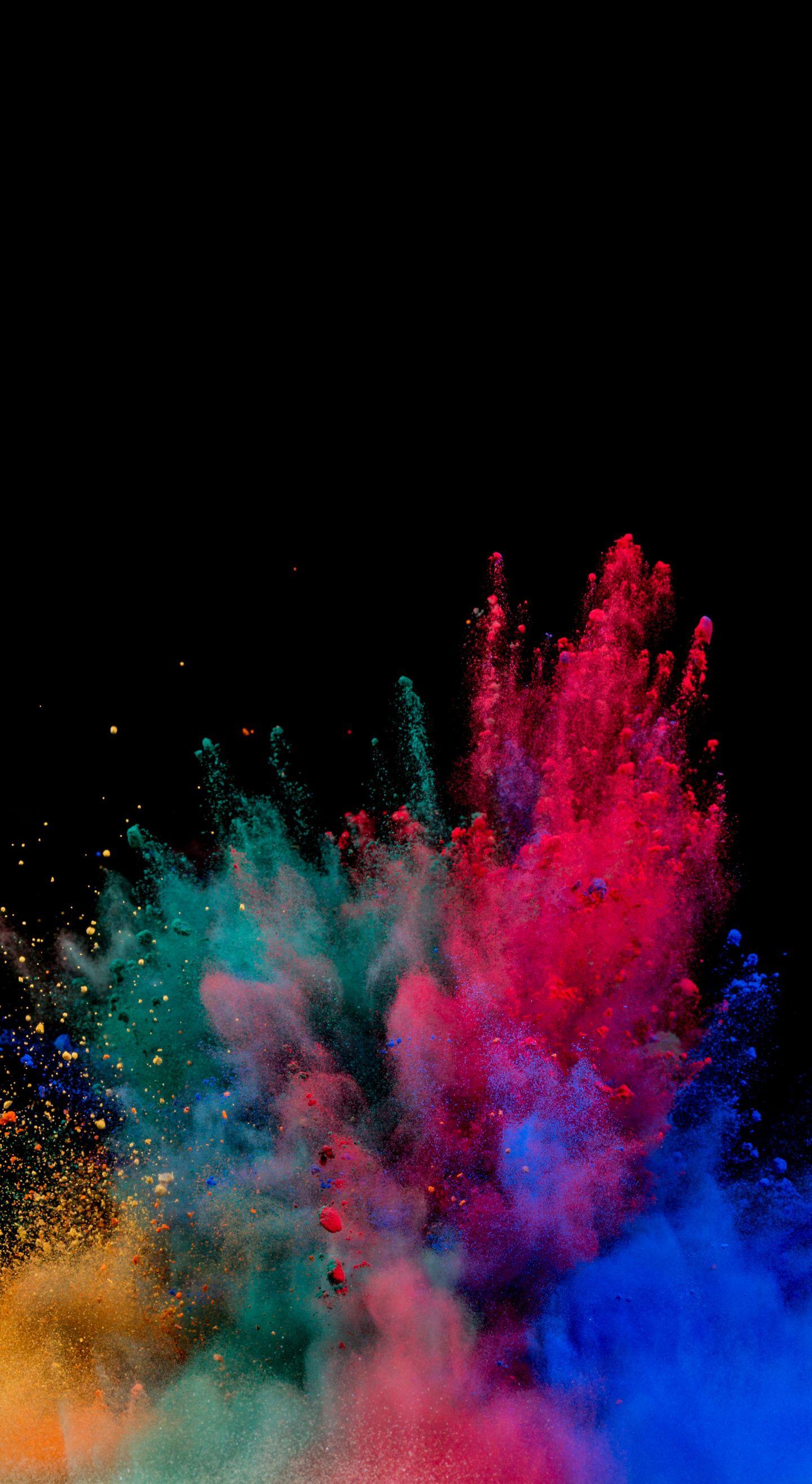 Download 1440x2630 wallpaper colors, blast, explosion, colorful