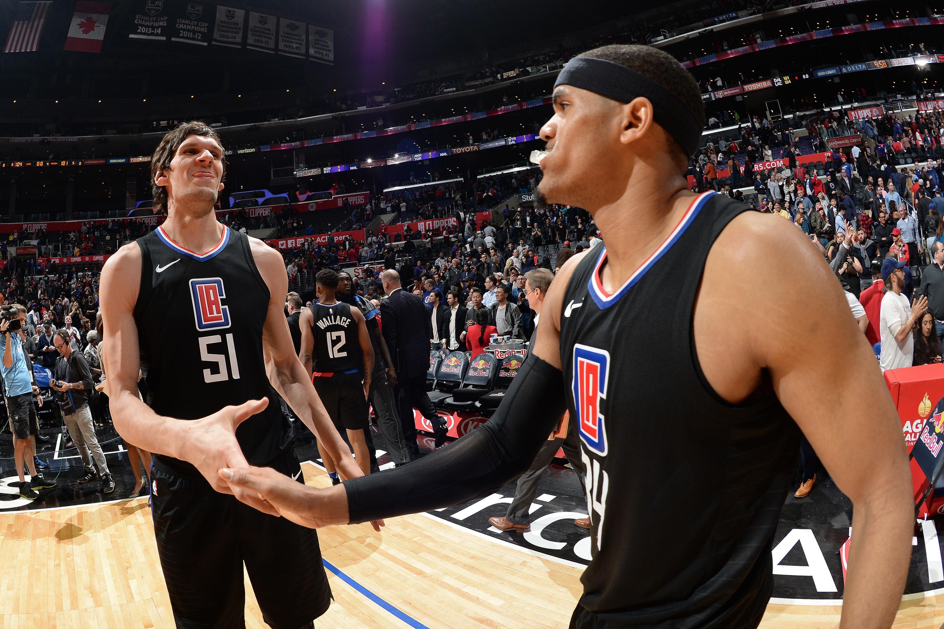 Clippers' Boban Marjanovic and Tobias Harris Take Their Bromance to