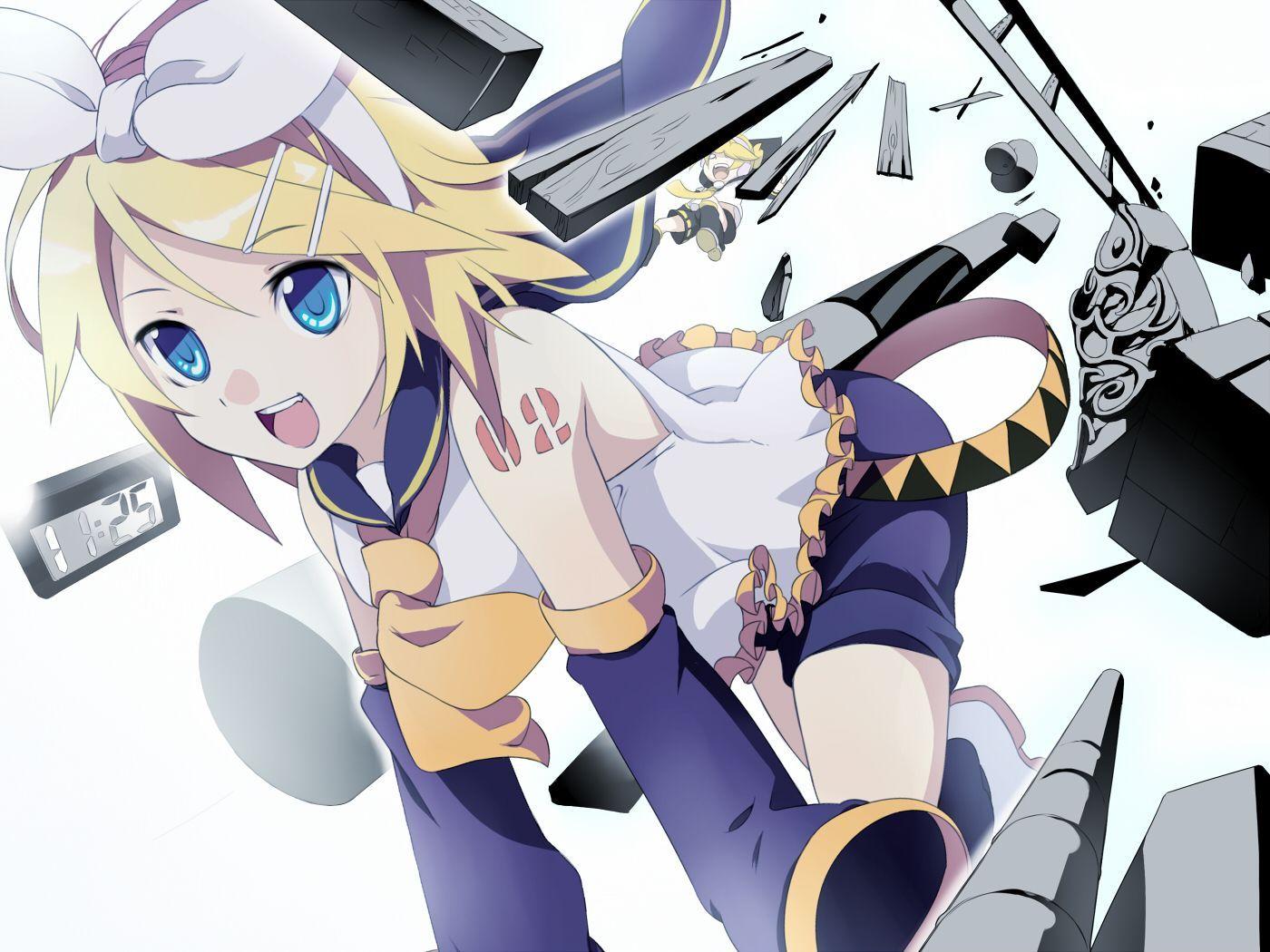 Rin And Len Kagamine Wallpaper. Vocaloid Kagamine Rin Kagamine Len Detached Sleeves New HD Wallpaper. Vocaloid characters, Vocaloid, Rin